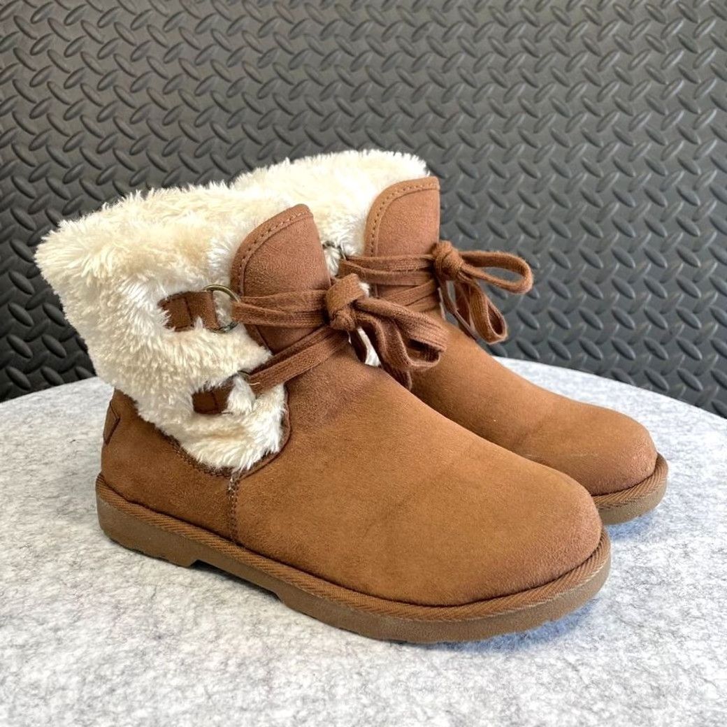 Vintage C&C California Makalu Brown Winter Suede Lace Up Ankle Boots Women's Size 5.5 Bootie Brown Suede Womens 5.5 Size US 6 / IT 36 - 2 Thumbnail