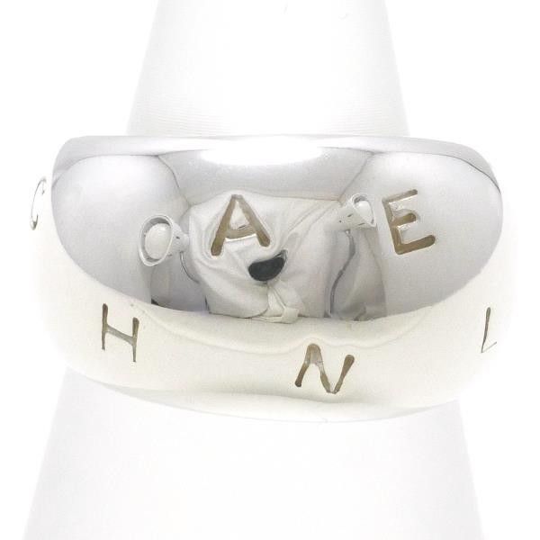 image of Chanel Silver Logo Ring, Women's