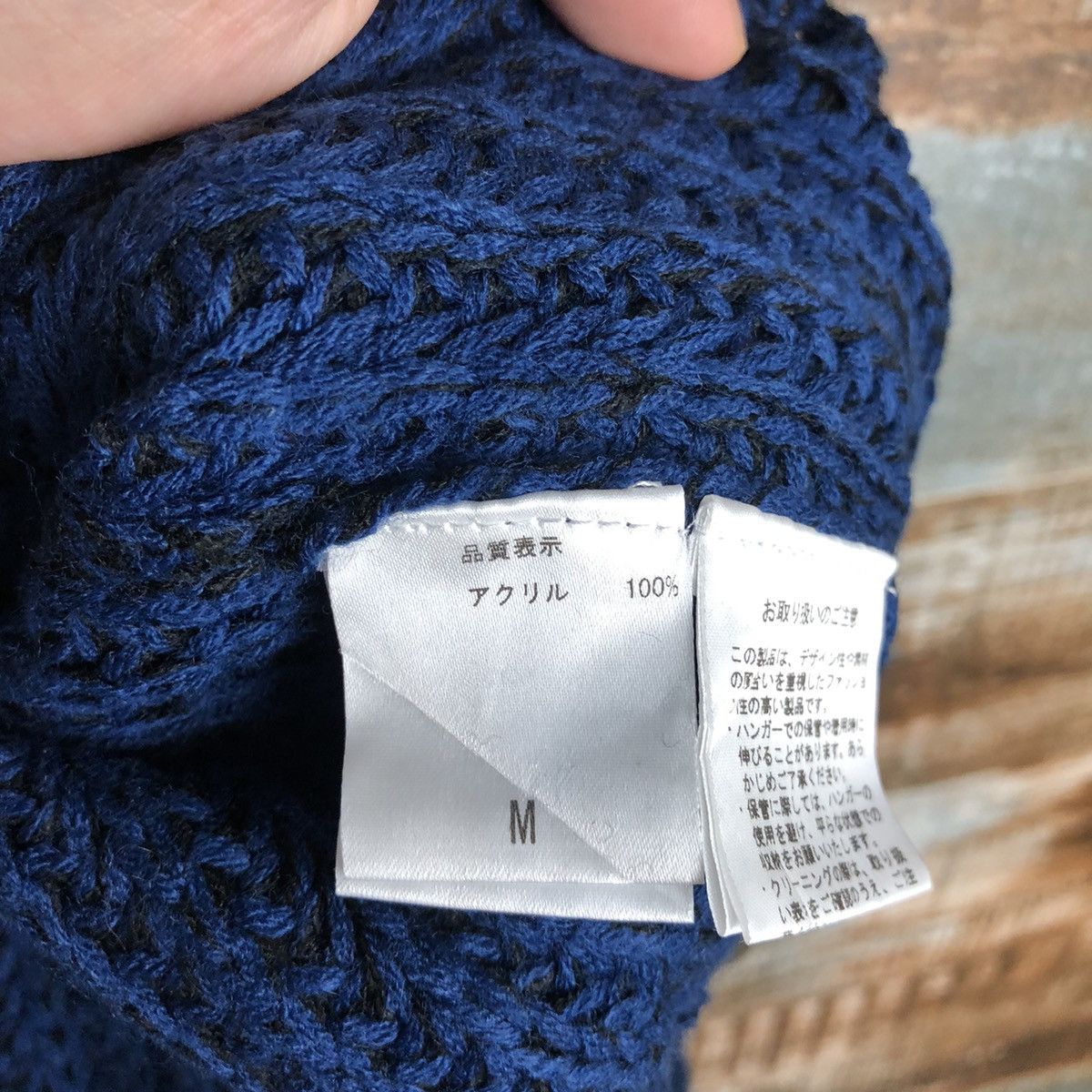 Homespun Knitwear × Japanese Brand 003 J.Ferry Blue Knitwear crop top #A1690 Size M / US 6-8 / IT 42-44 - 9 Thumbnail