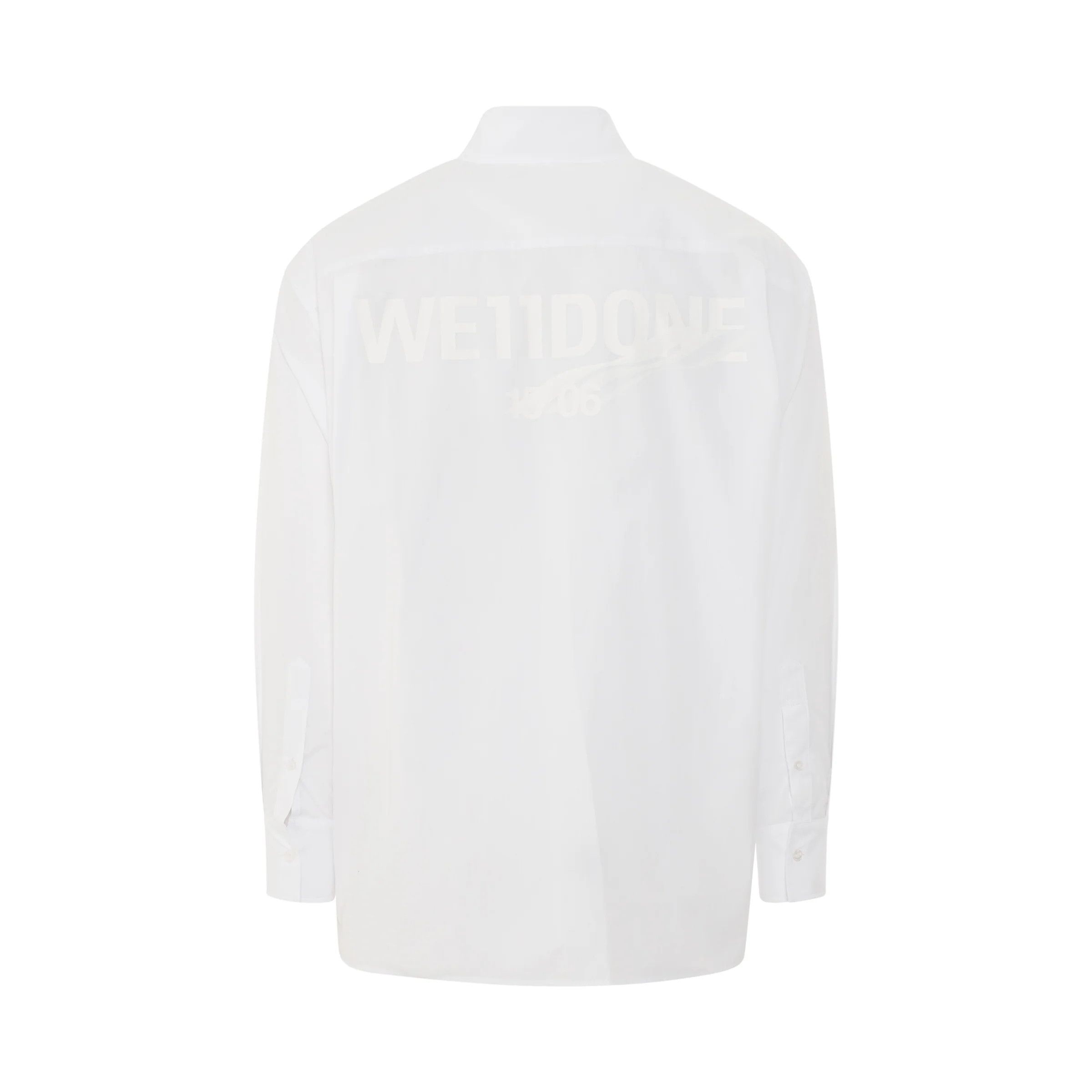 WE11DONE o1mris0824 Cotton Shirt in White Size US M / EU 48-50 / 2 - 4 Thumbnail