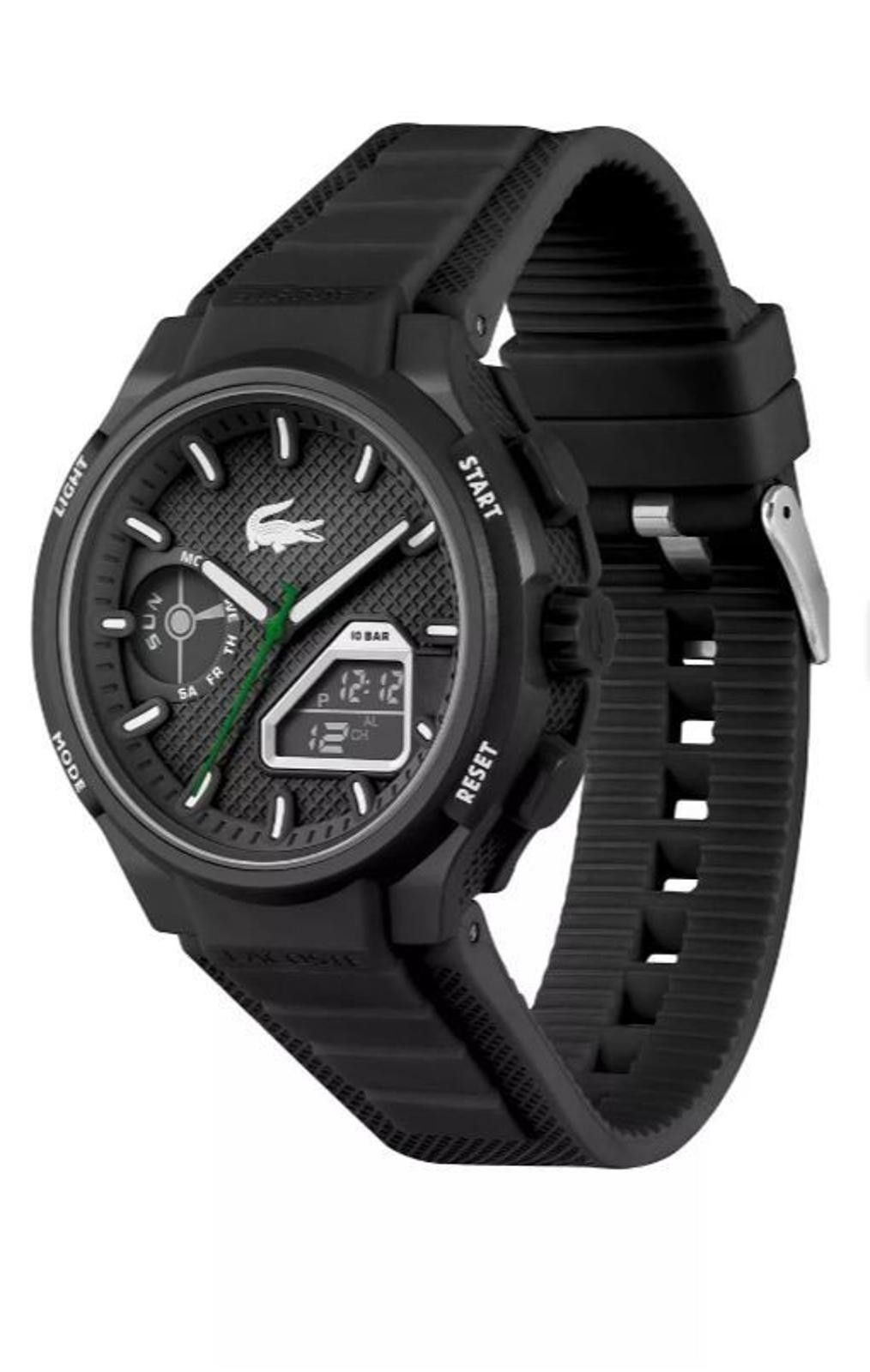 Lacoste Lacoste Men's LC33 Black Silicone Strap Watch 45mm Size ONE SIZE - 2 Thumbnail