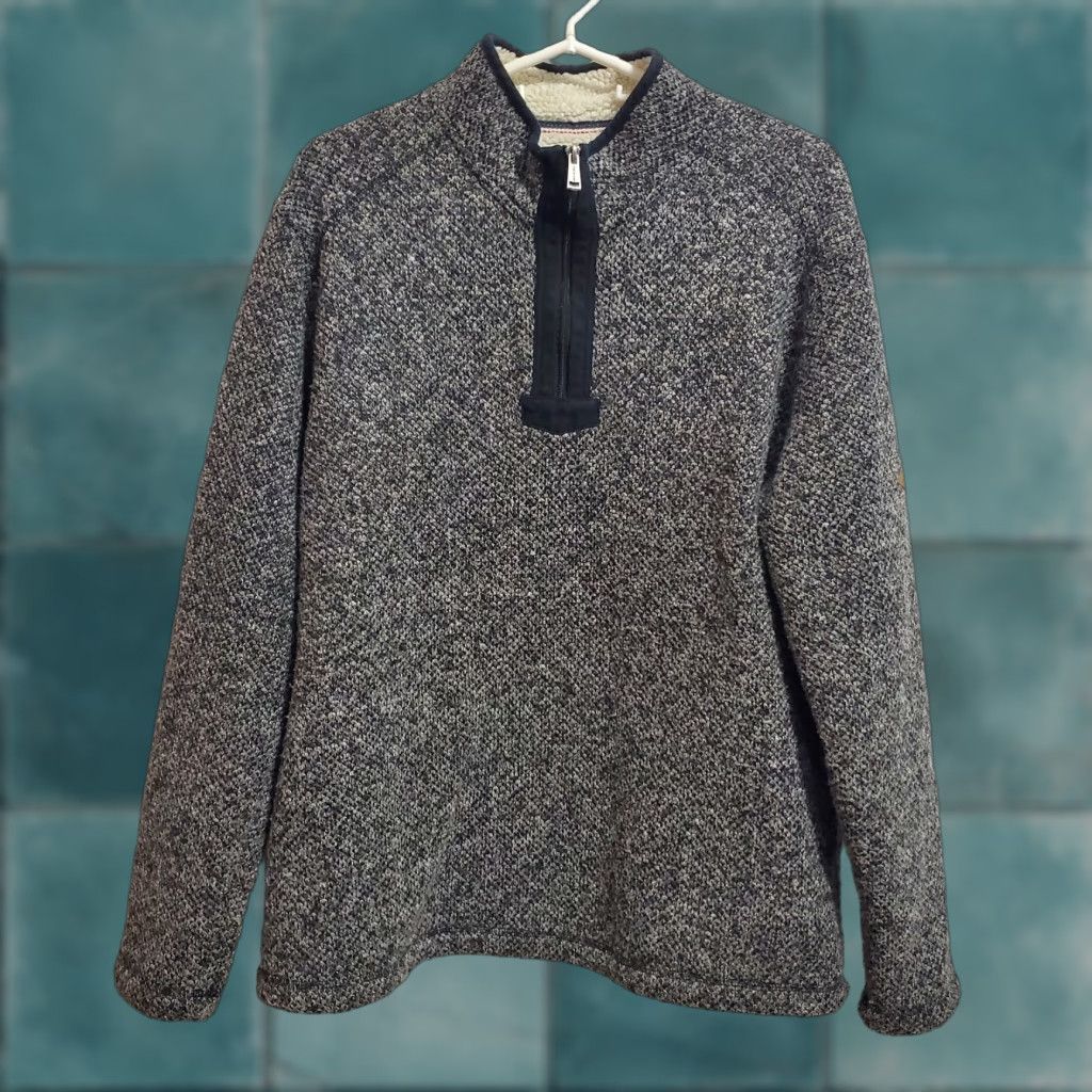 Orvis Orvis 1/4 Zip Pullover Sweatshirt Men L Marled Gray Fleece Lined Outdoor Thick Zip Mock Neck Size US L / EU 52-54 / 3 - 1 Thumbnail