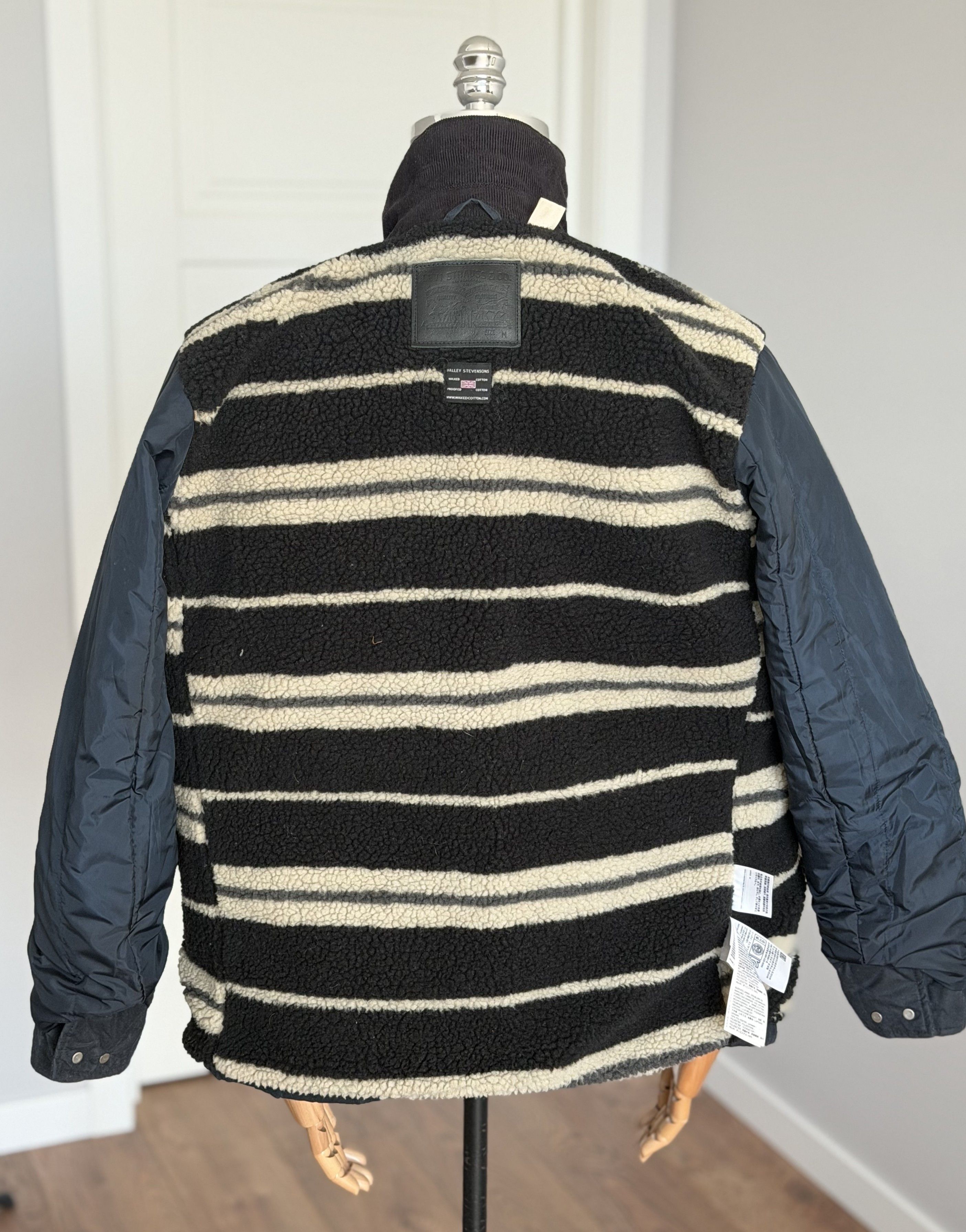 Levi's LEVIS Halley Stevensons Wax Sherpa Jacket Navy Waxed Cotton Size US M / EU 48-50 / 2 - 13 Thumbnail