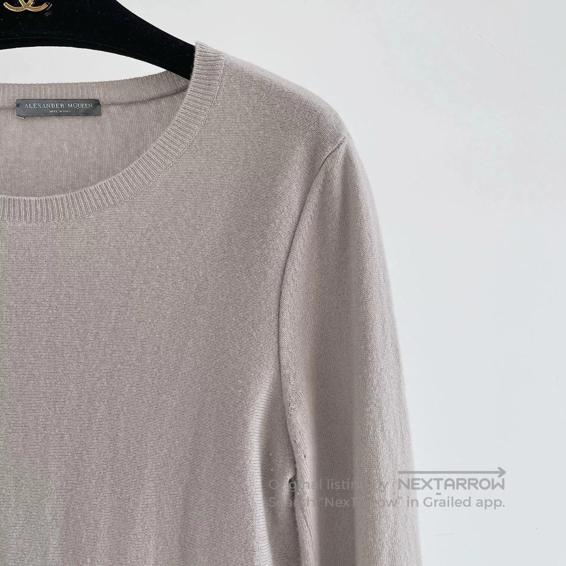 Alexander McQueen Alexander McQueen Gray Knit Dress. Size L / US 10 / IT 46 - 3 Thumbnail