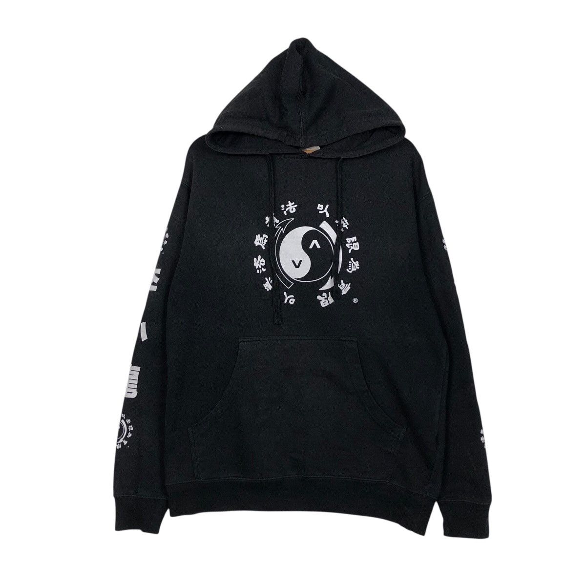 Japanese Brand 📌Vintage Hoodie Pull Over RVCA Big Logo Design Size US M / EU 48-50 / 2 - 2 Thumbnail