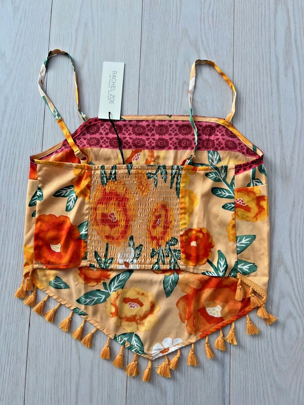 Rachel Zoe Rachel Zoe Tassel Fringe Floral Crop Tank ( S ) Size S / US 4 / IT 40 - 2 Thumbnail