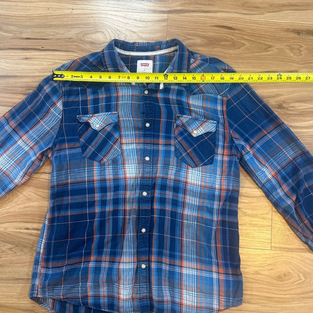 Levi's Levi’s Men’s XL Plaid Flannel Button Shirt Size US XL / EU 56 / 4 - 4 Thumbnail