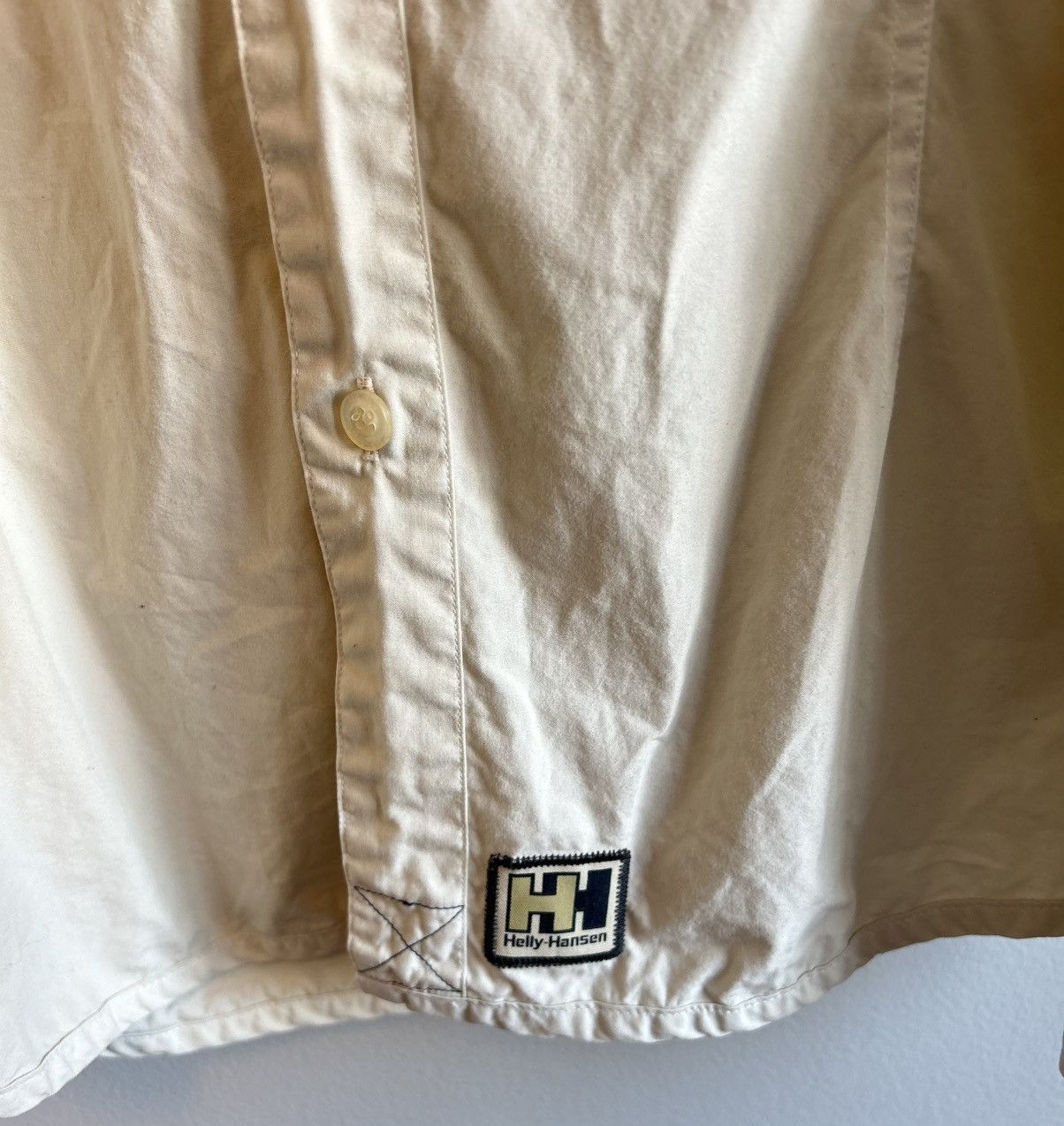 Helly Hansen Vintage 90s Helly Hansen Mens Beige Collared Button Shirt Size US XL / EU 56 / 4 - 11 Thumbnail