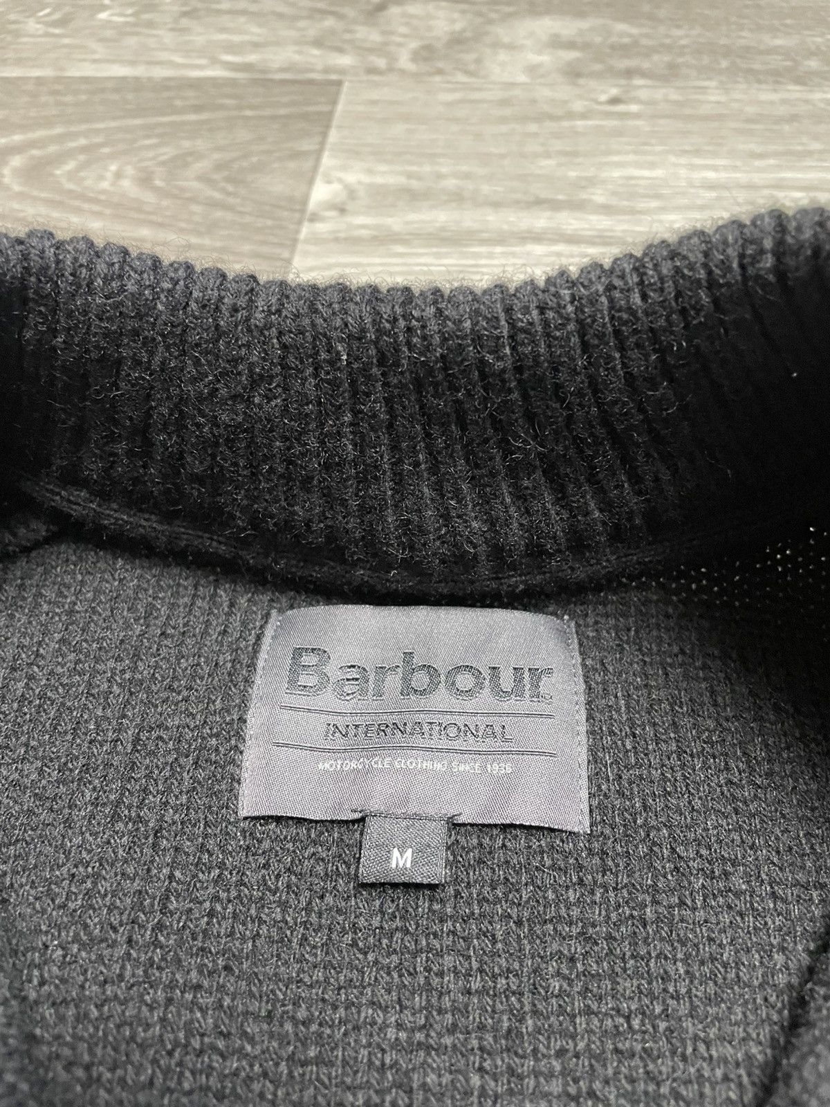 Barbour Vintage Barbour Black Wool Half Zip Button-Up Sweater Size US M / EU 48-50 / 2 - 9 Thumbnail