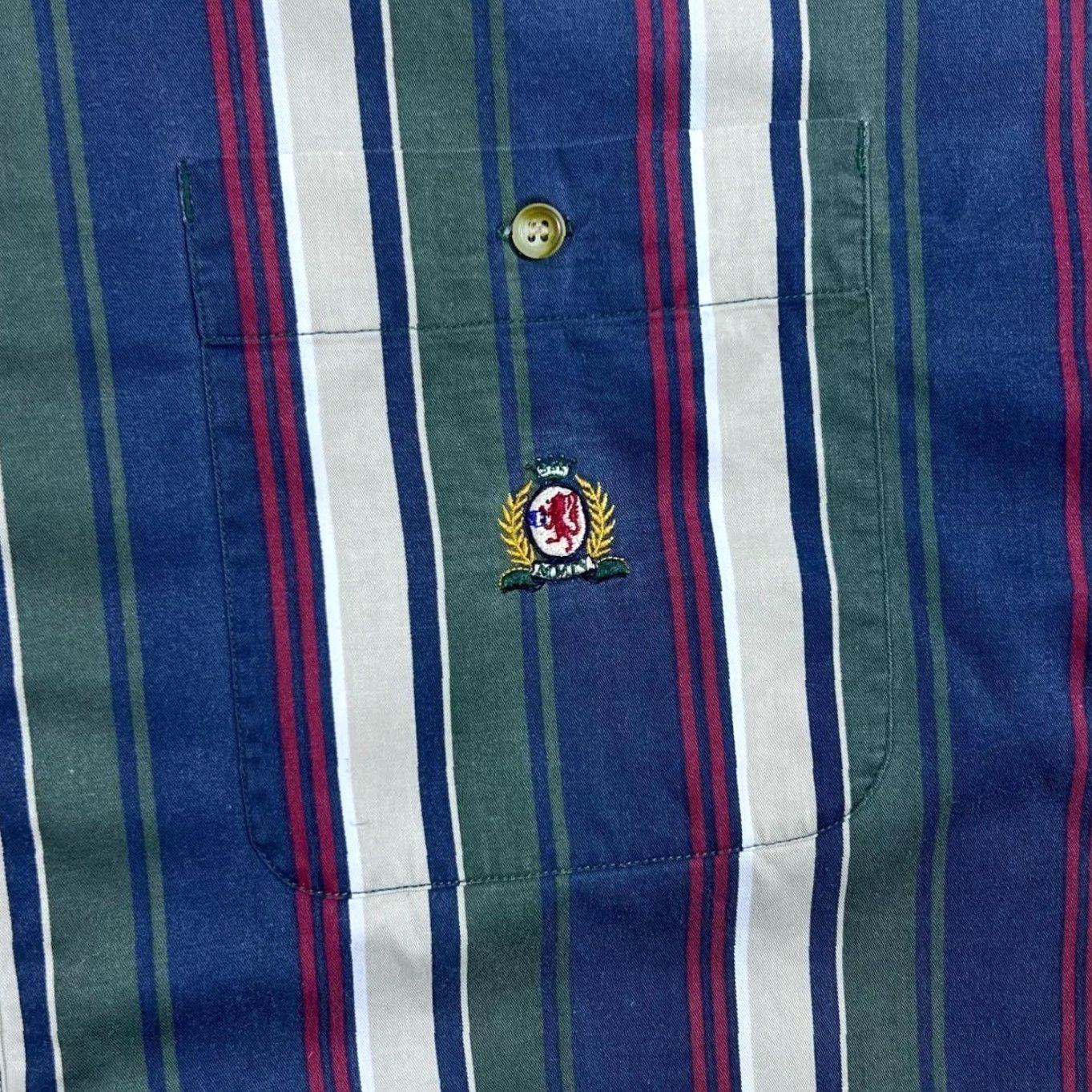 Bugle Boy VINTAGE Bugle Boy Multi Colour Striped Short Sleeve Button-Up Shirt XXL Mens Size US XXL / EU 58 / 5 - 4 Thumbnail