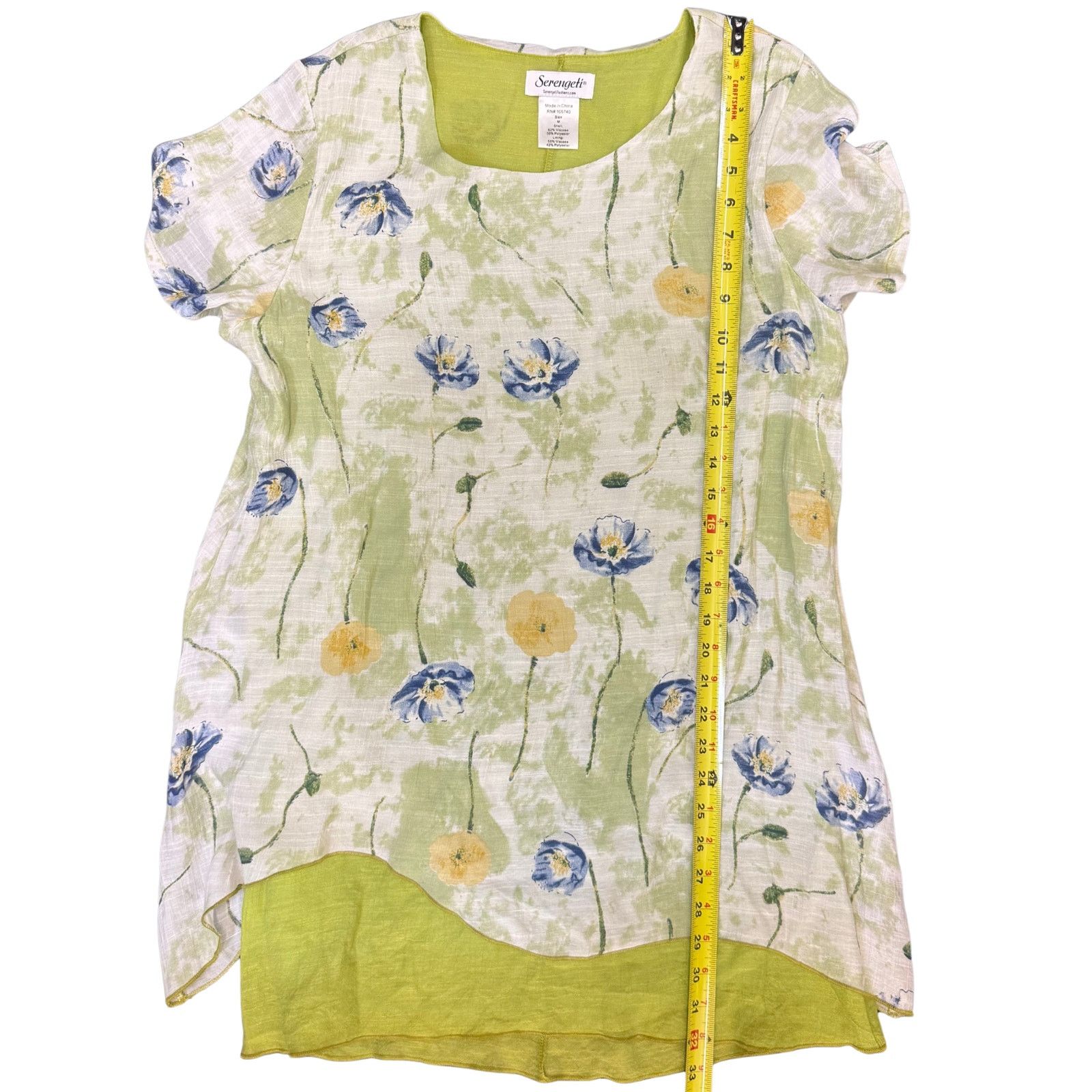 Serengeti Vintage Fairycore Short Sleeve Tunic | Medium | Serengeti Size M / US 6-8 / IT 42-44 - 5 Thumbnail