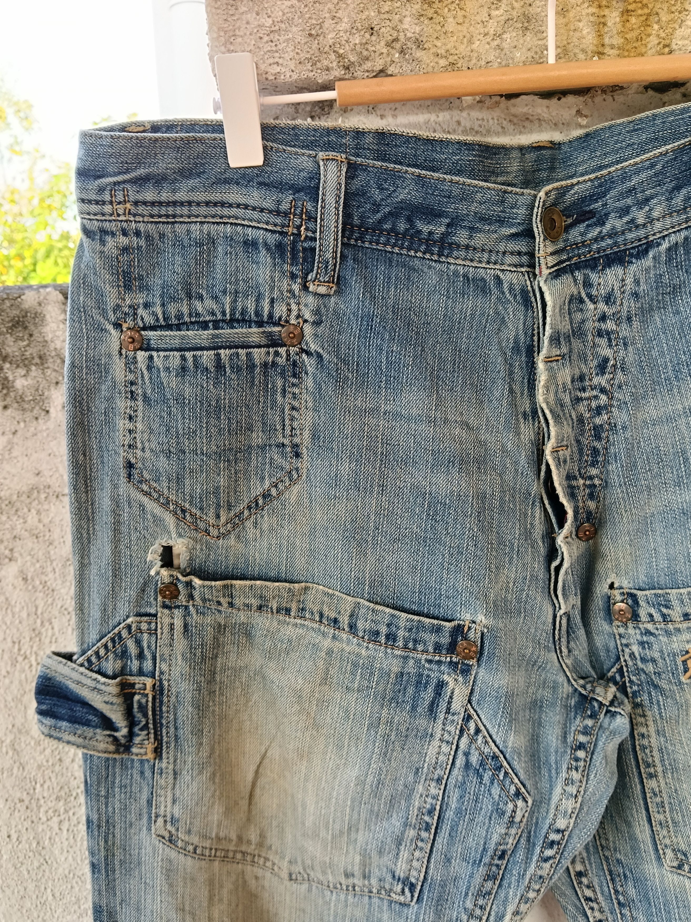 Evisu 💥 Evisu Genes Japan Distressed Double Knee Denim 💥 Size US 36 / EU 52 - 6 Thumbnail