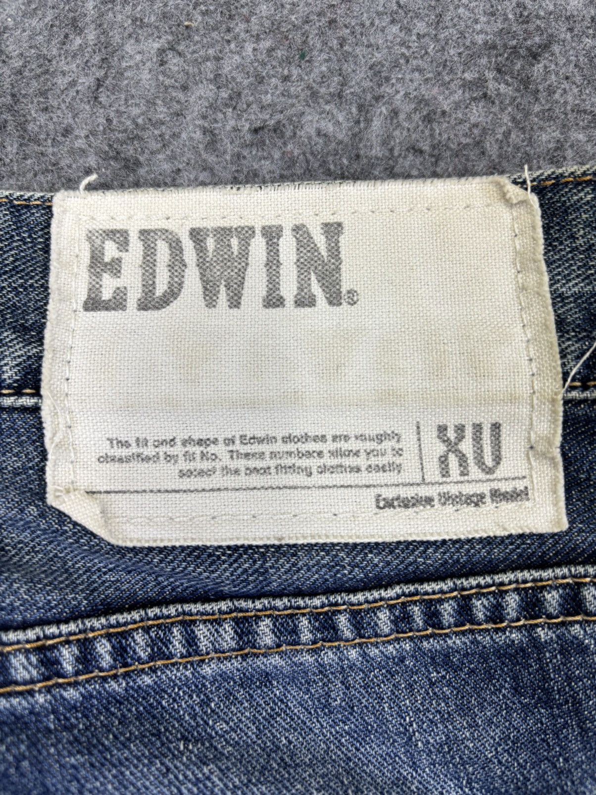 Edwin 💥Raw Fades💥Vintage Edwin Straight Cut Denim K4 Size US 31 - 10 Thumbnail