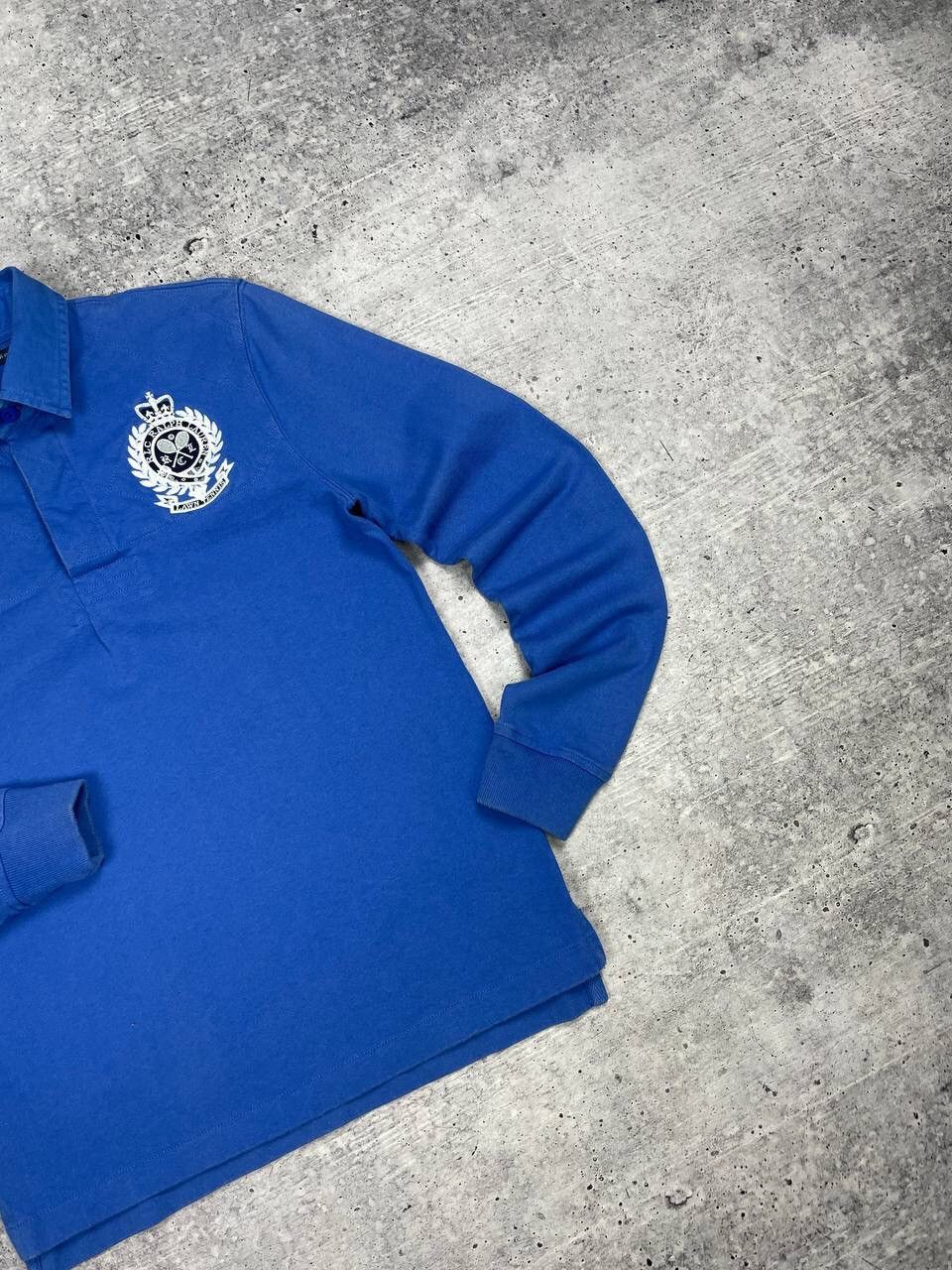 Polo Ralph Lauren × Vintage Vintage Ralph Lauren Blue Big Logo Y2K Longsleeve Sweatshirt Size US S / EU 44-46 / 1 - 4 Thumbnail