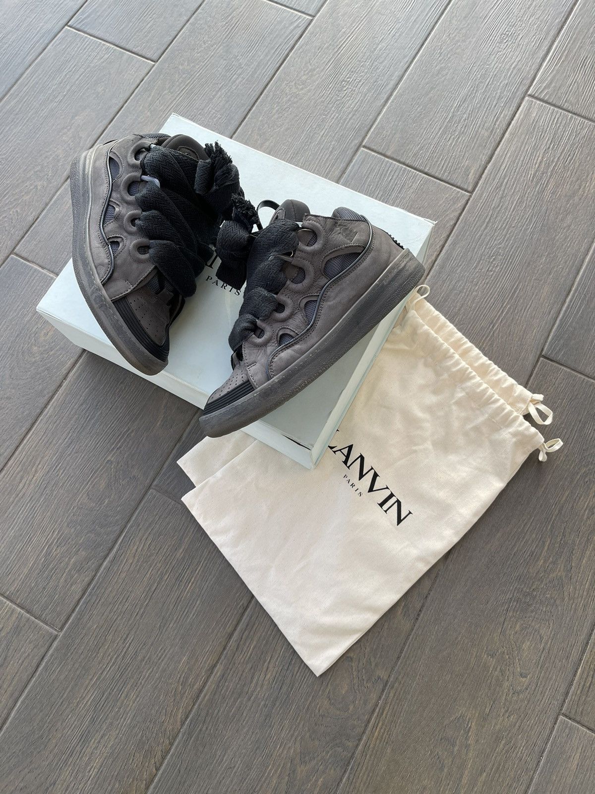 Lanvin Lanvin Curb Sneakers Grey Size US 9 / EU 42 - 3 Thumbnail