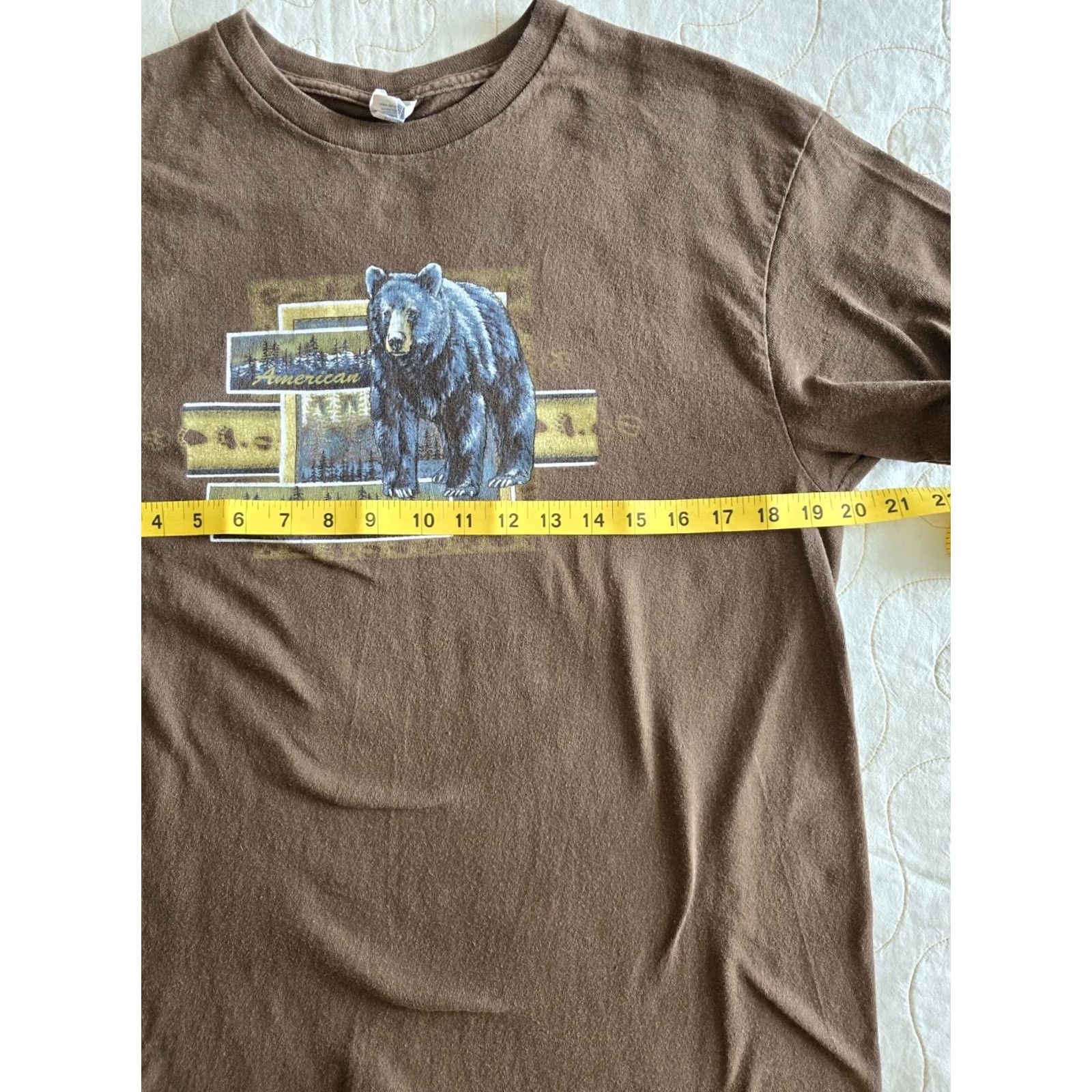 Delta VINTAGE Delta T Shirt Mens Large Brown Bear American Wilderness Nature Y2K 2000s Graphic Tee Cotton Short Sleeve Size US L / EU 52-54 / 3 - 7 Thumbnail