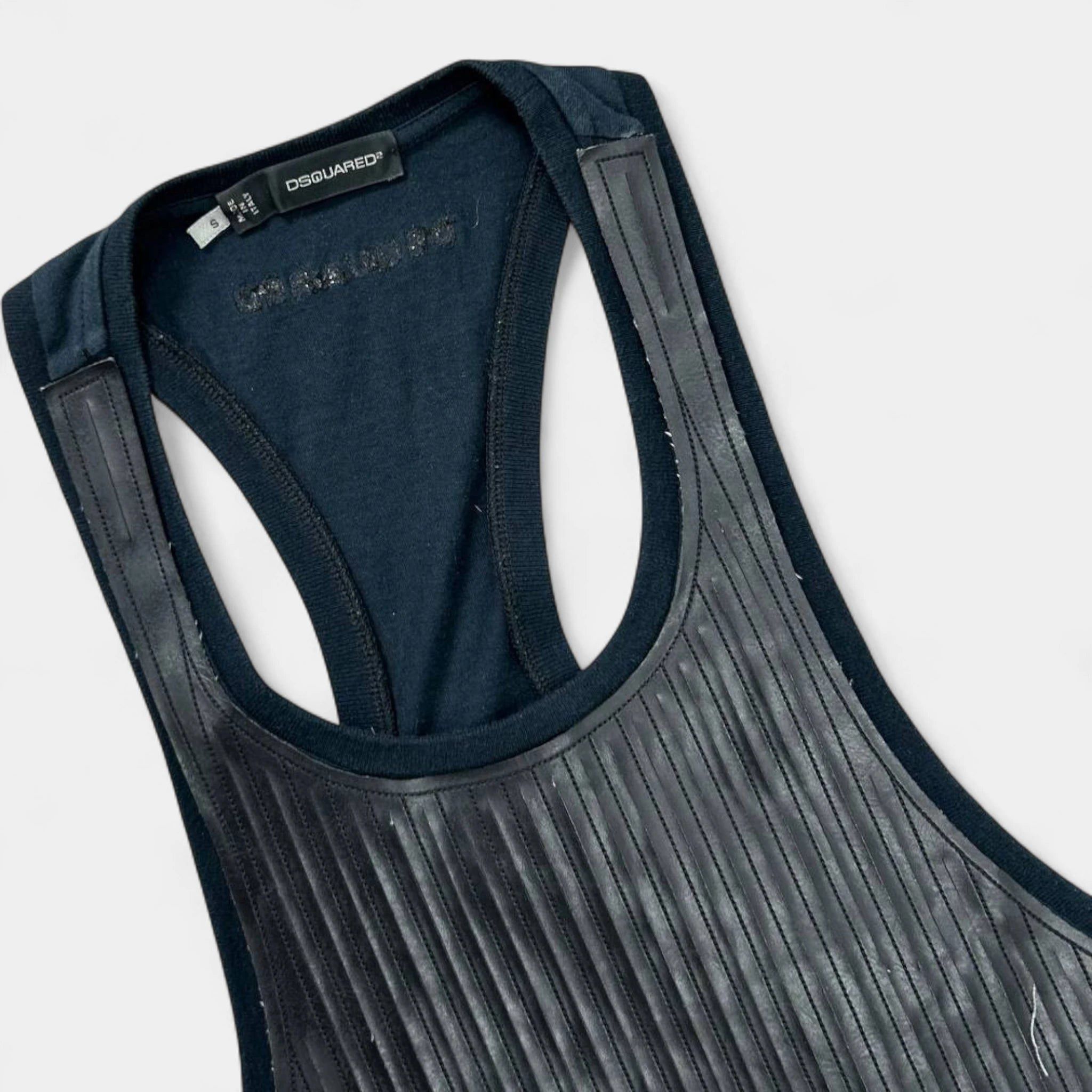 Dsquared2 Dsquared2 Black Leather Tanktop Size S / US 4 / IT 40 - 3 Thumbnail
