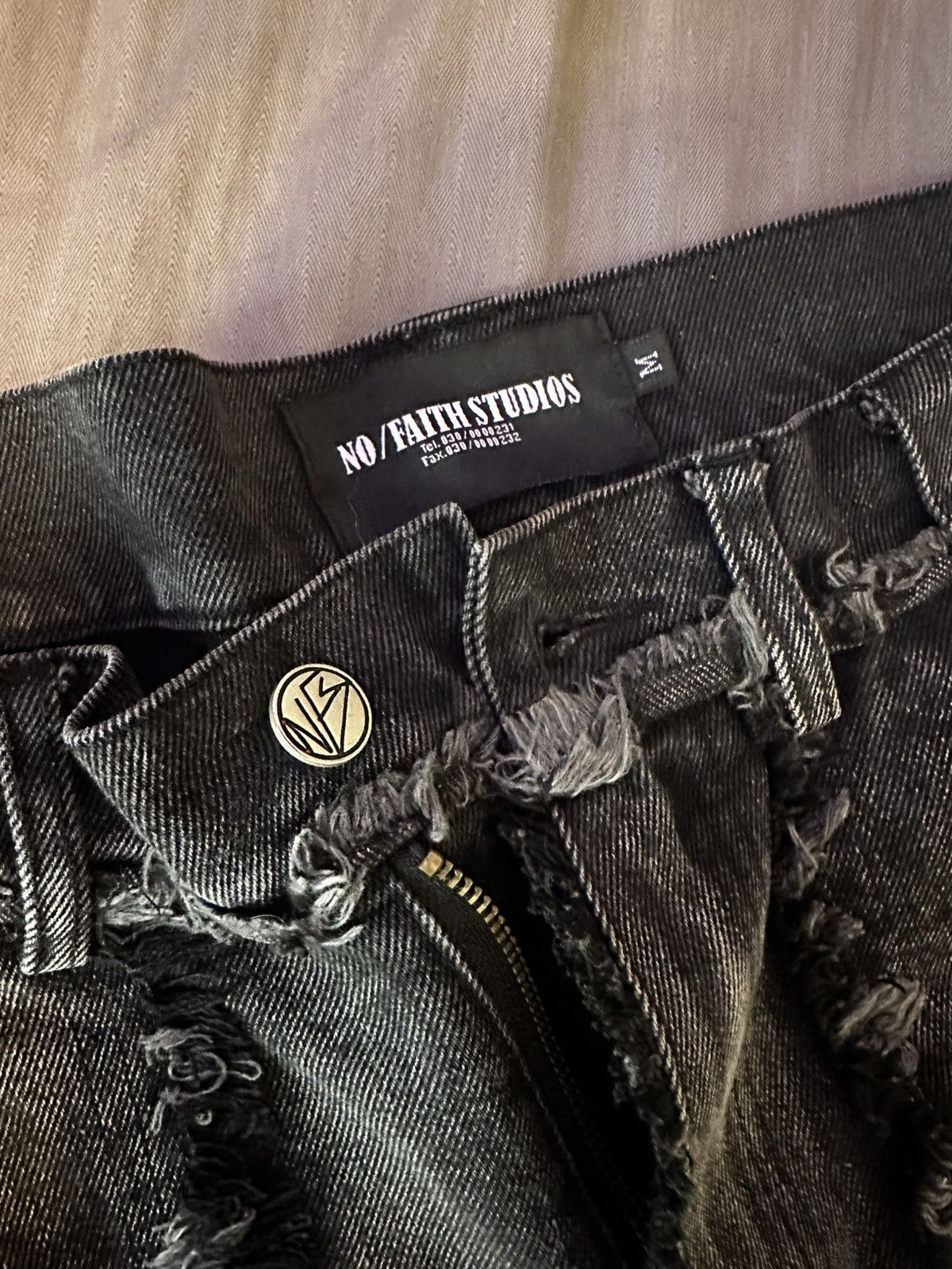 No Faith Studios No Faith Studios Mens Distressed Denim Size US 32 / EU 48 - 4 Thumbnail
