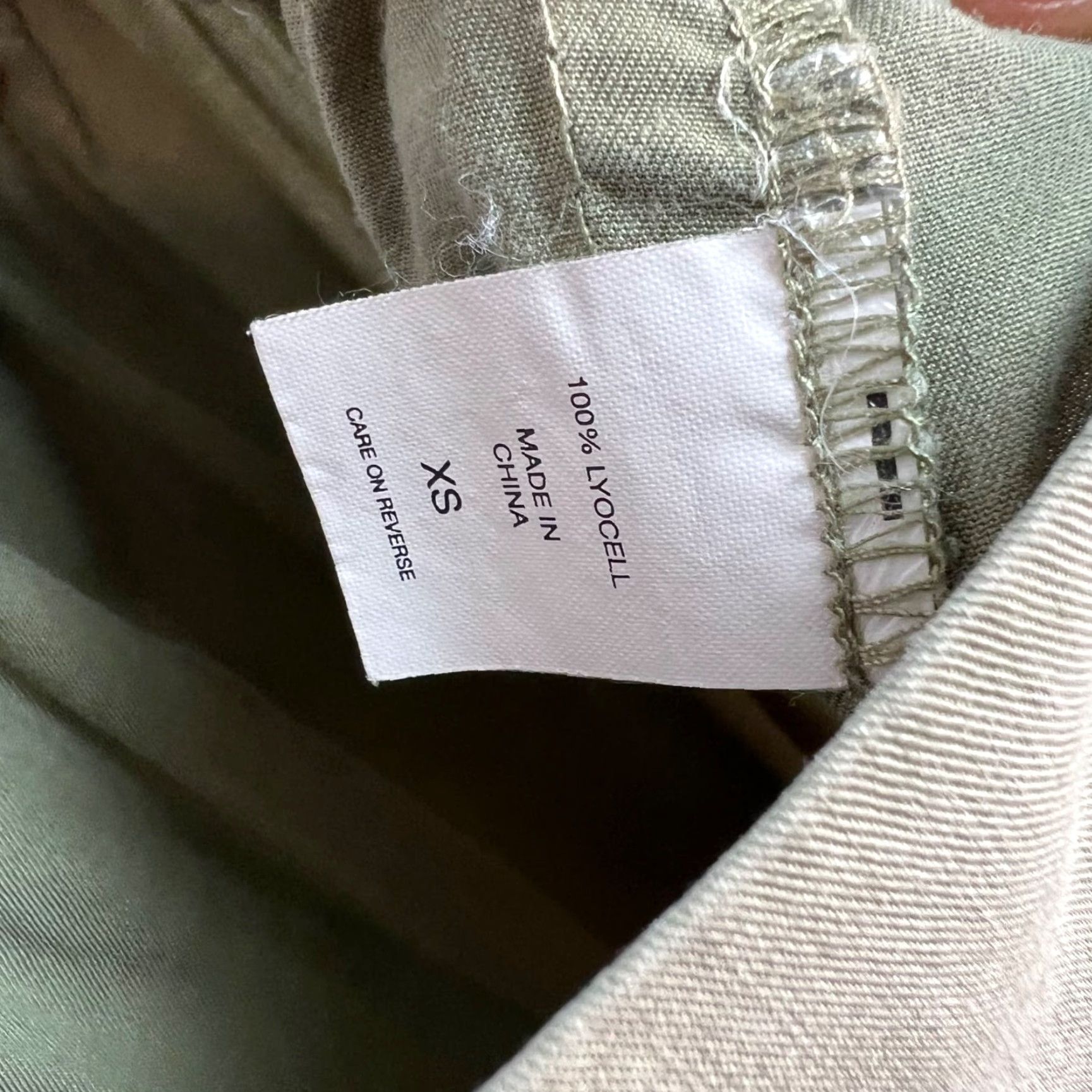 Vintage New York & Company Womens XS Olive Green Pull-On Wide-Leg Pants Shirt? Size 26" / US 2 / IT 38 - 4 Thumbnail