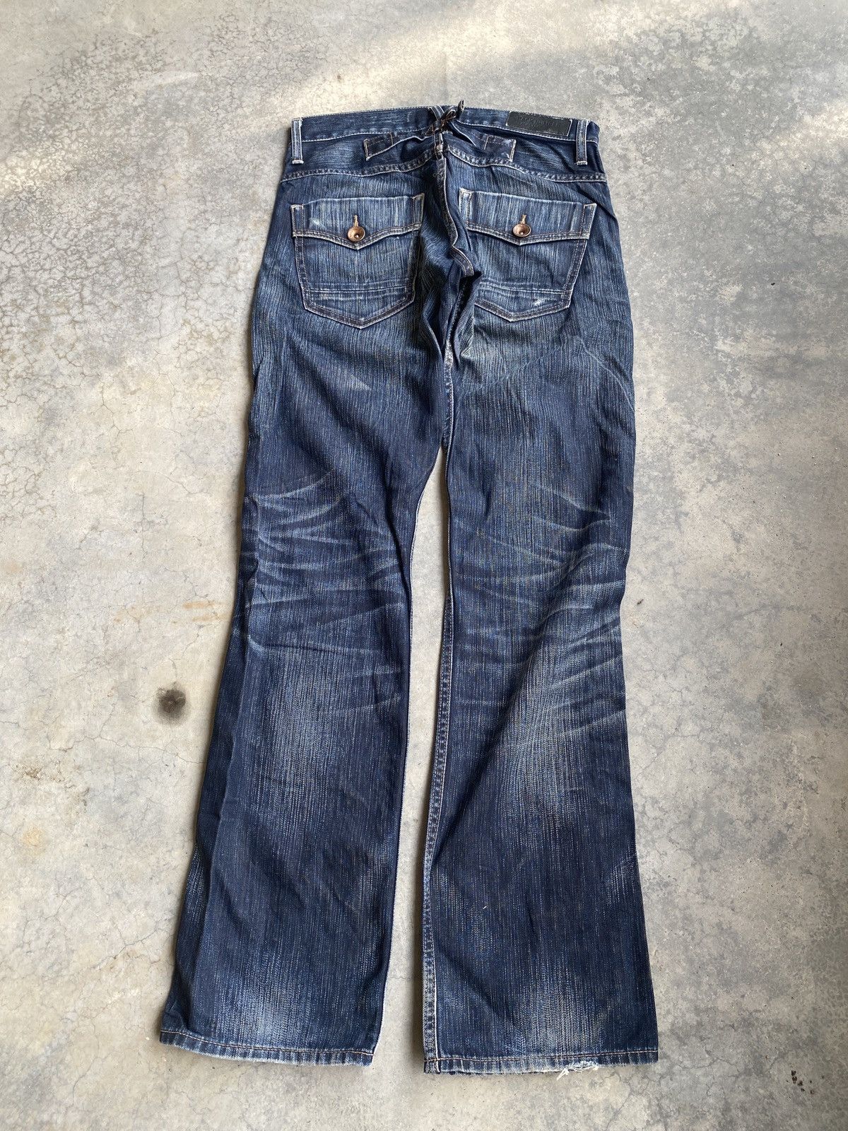 If Six Was Nine × Vintage Vintage back number straight cut denim Size US 31 - 3 Thumbnail