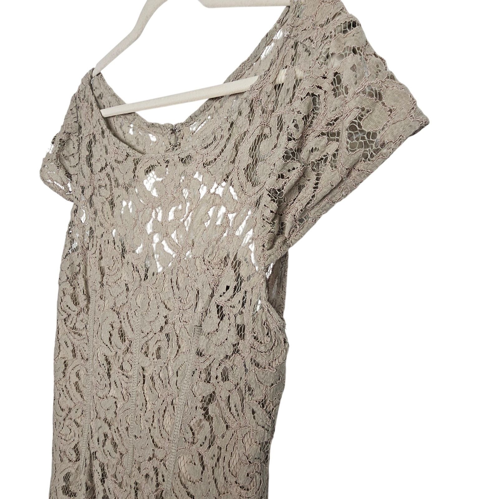 Monique Lhuillier Monique Lhuillier Womens Lace Floral Maxi Dress Fomal Gown Size XL / US 12-14 / IT 48-50 - 5 Thumbnail