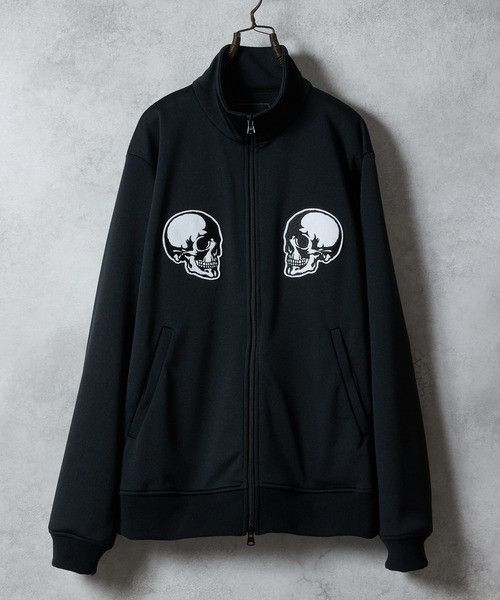 Number (N)ine NUMBER (N)INE 2P SKULL WAPPEN JERSEY STAND TRACK JACKET 3 Size US L / EU 52-54 / 3 - 11 Thumbnail
