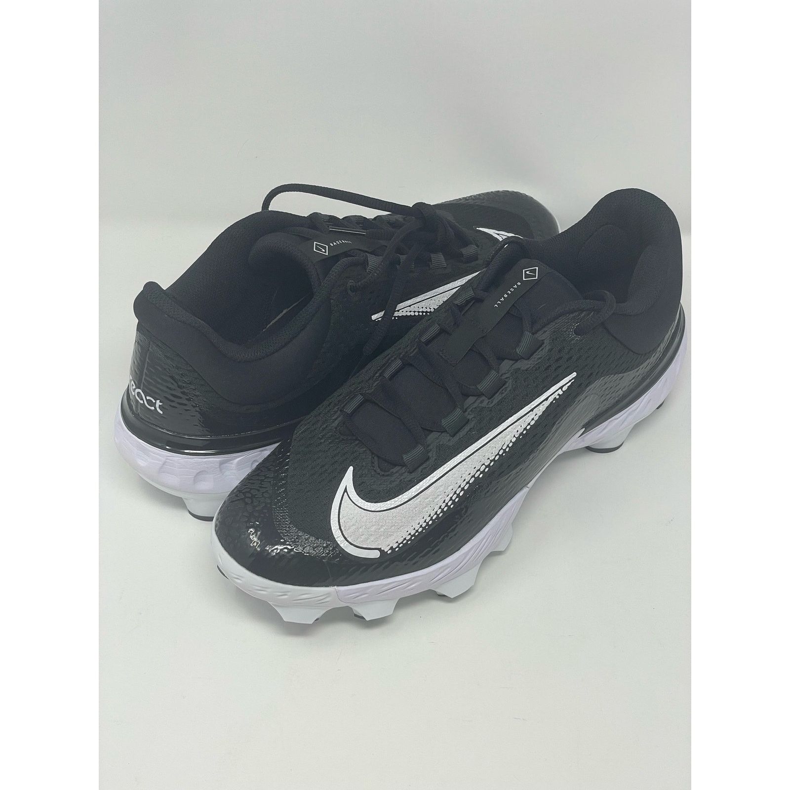 Nike Nike Alpha Huarache Elite 4 Baseball Cleats Black Mens 13.5 Size US 13 / EU 46 - 3 Thumbnail