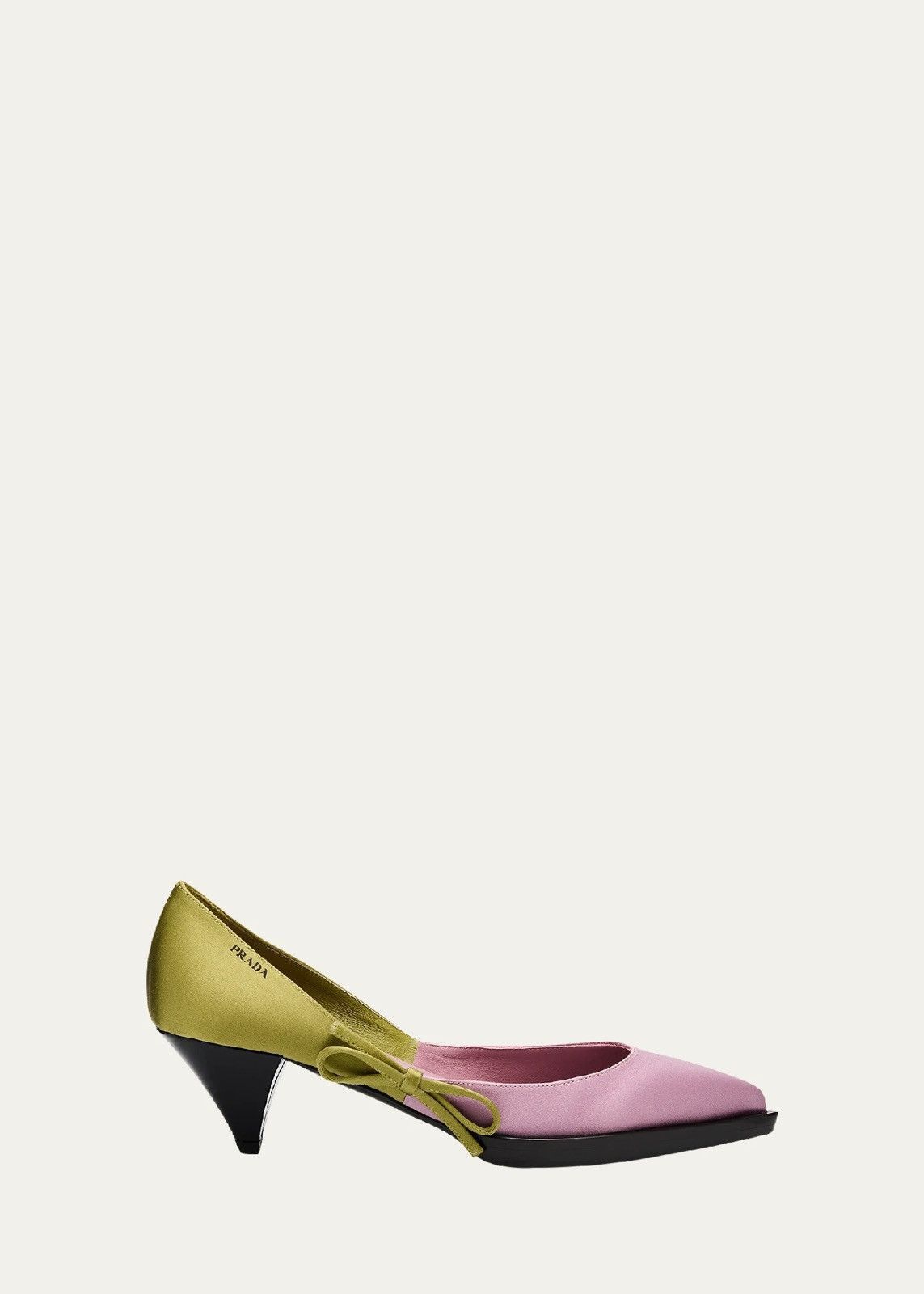 Prada Bicolor Satin Bow Pump Shoes Size US 8 / IT 38 - 1 Thumbnail