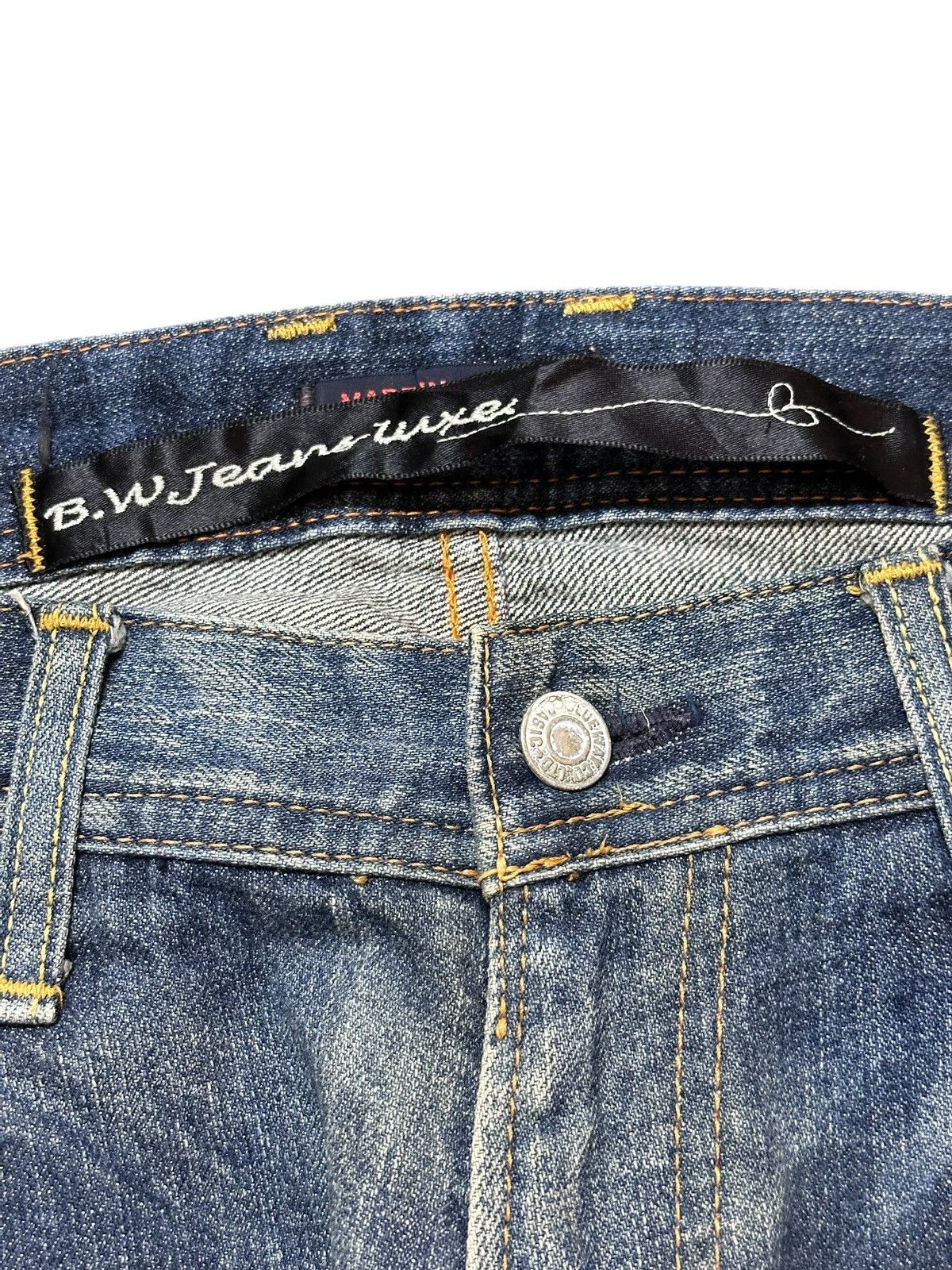 Japan Blue Vintage Blue Way Flare Mudwash Grunge Denim Size US 33 - 8 Thumbnail