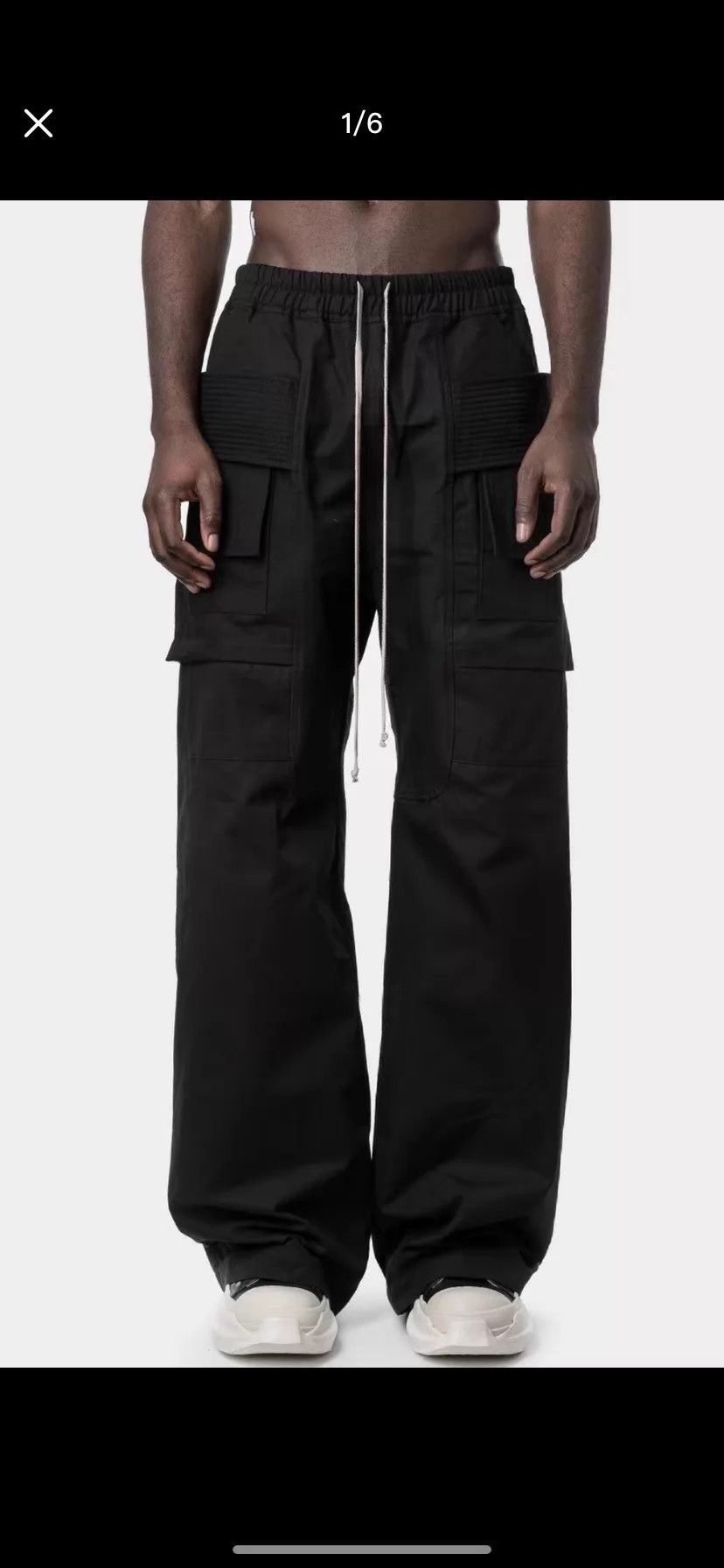 Rick Owens Rick Owens Black Double Ring Wide-Leg Pants Size L Size 28" / US 6 / IT 42 - 5 Thumbnail