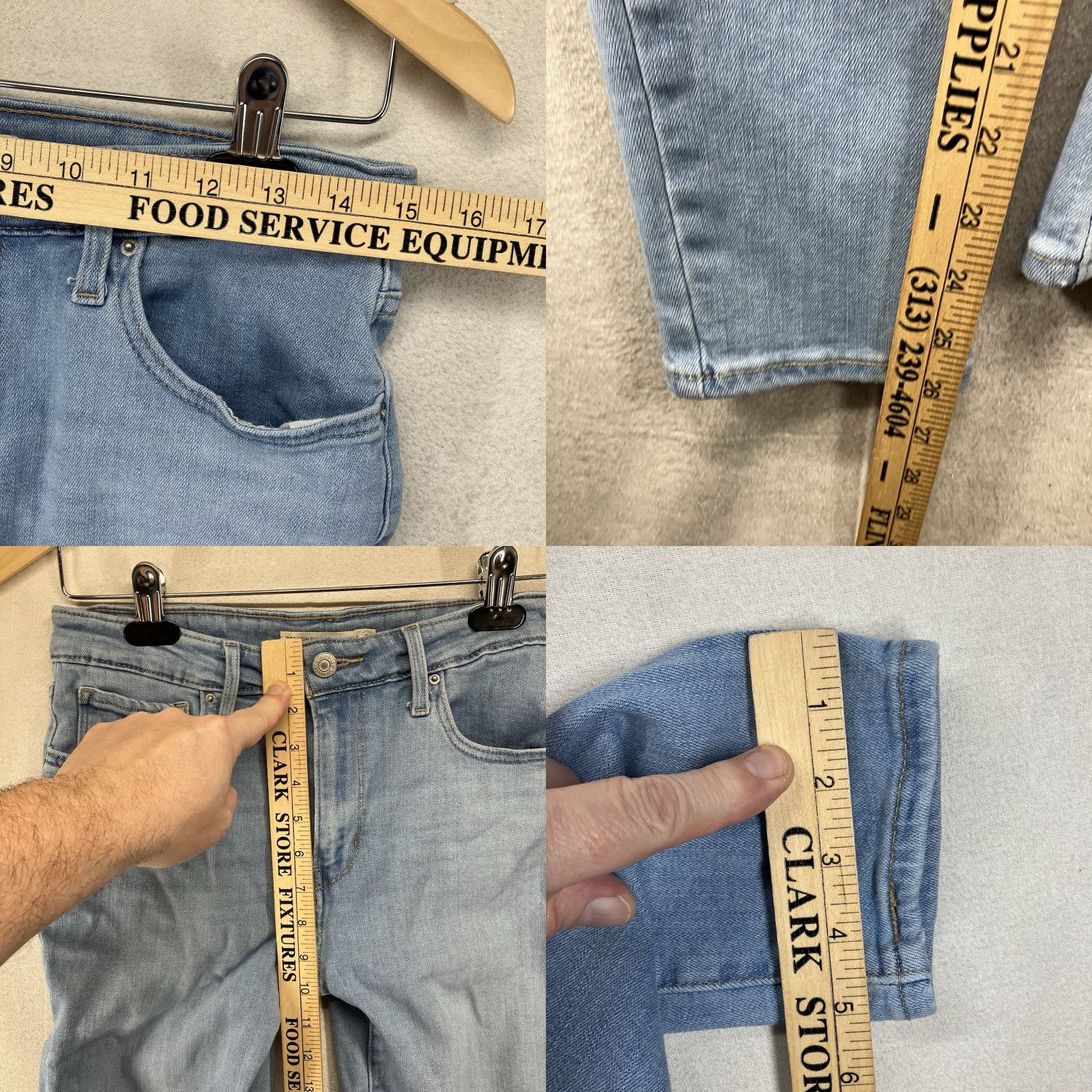 Levi's Levi's Women's 721 Jeans High Rise Skinny Ankle Cloudy Blue 28 Stretch Soft Size 28" / US 6 / IT 42 - 10 Thumbnail
