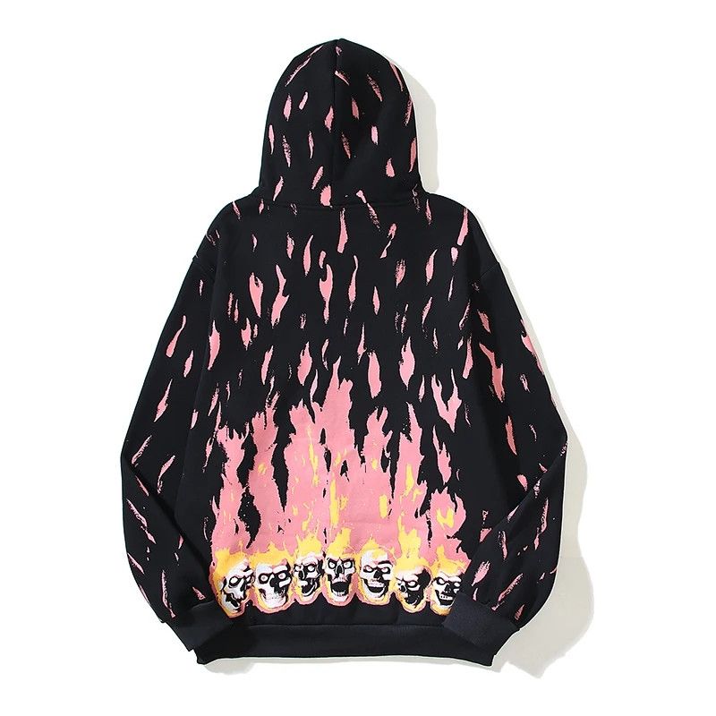 Vintage Flames Skulls Printed Hooded Size US M / EU 48-50 / 2 - 2 Thumbnail