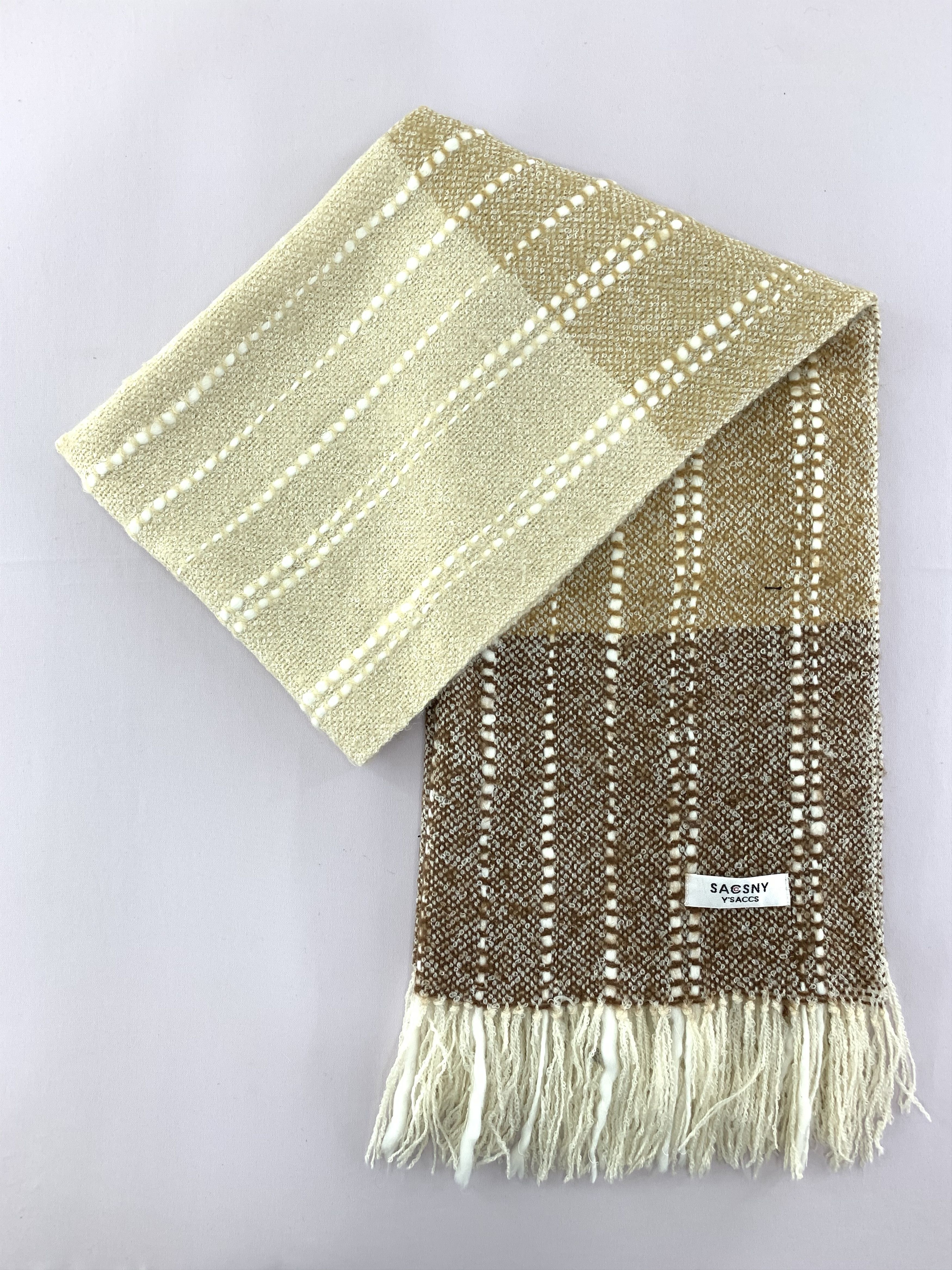 Yohji Yamamoto Y'saccs Saccsny Scarf Wool Muffler Neck Wrap BL4080 Size ONE SIZE - 2 Thumbnail