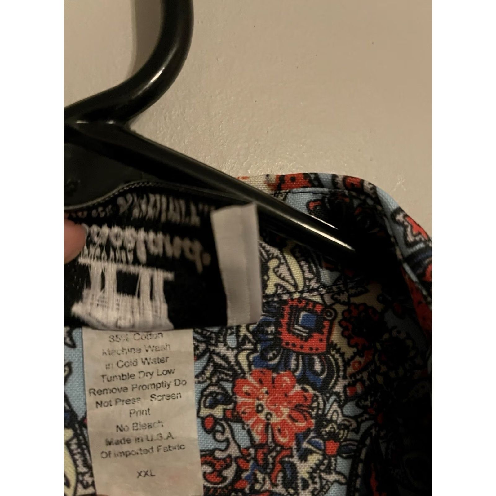 Vintage VINTAGE Graceland Elvis Presley USA S/S Button-Up Shirt - Men's 2XL Blue Paisley Floral Shirt Size US XXL / EU 58 / 5 - 4 Thumbnail