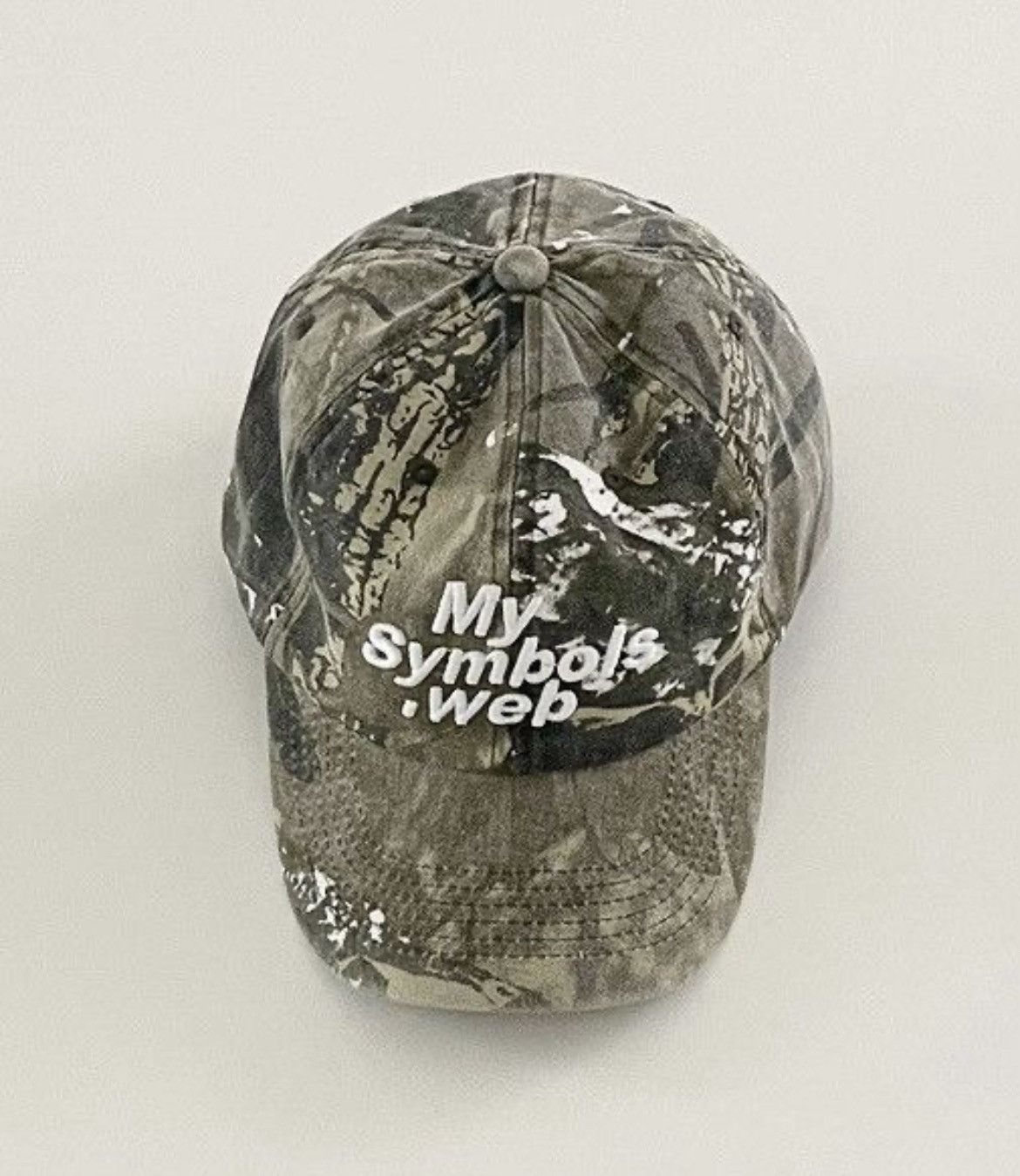 Japanese Brand Utility military y2k dirty paint embroidery camouflage cap Size ONE SIZE - 1 Thumbnail