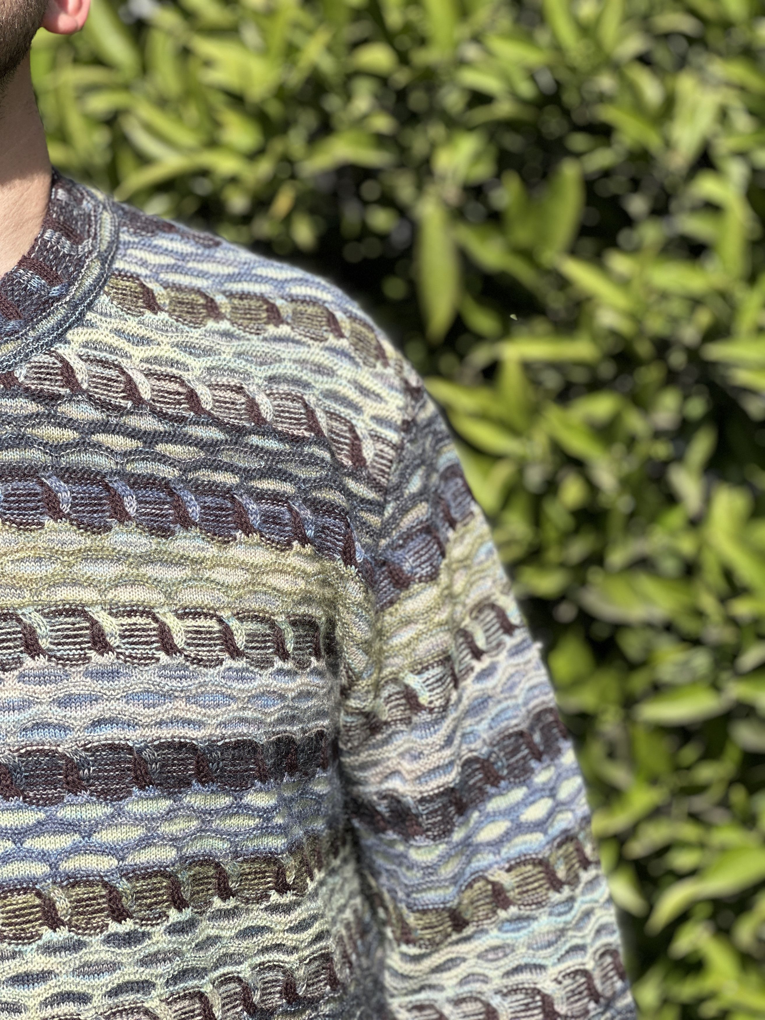 Missoni Missoni Uomo Textured Multi Knit Sweater Mohair Size 54 Size US L / EU 52-54 / 3 - 12 Thumbnail