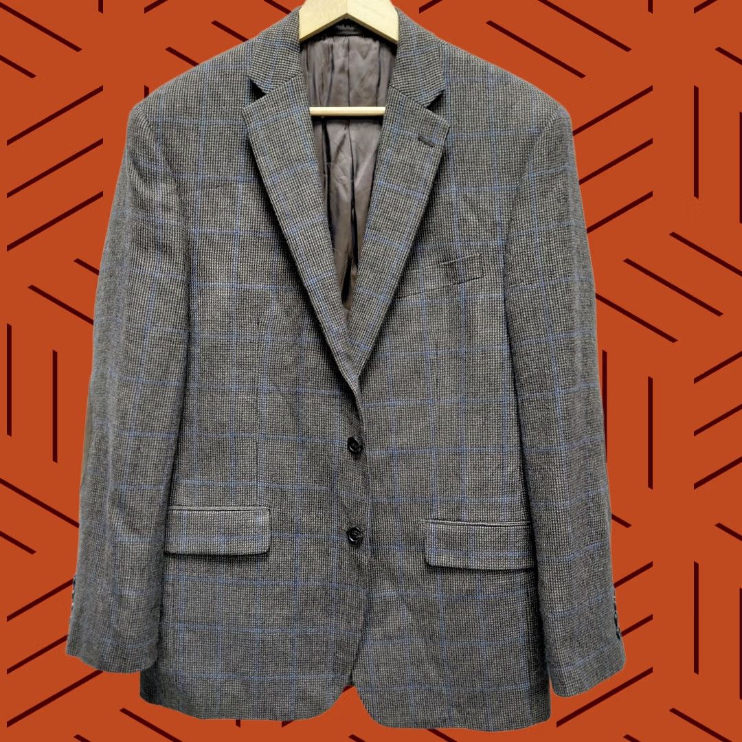 Ralph Lauren LAUREN RALPH LAUREN Wool Blazer Brown Plaid Long Sleeve Classic Men Size 40R Size US L / EU 52-54 / 3 - 1 Thumbnail
