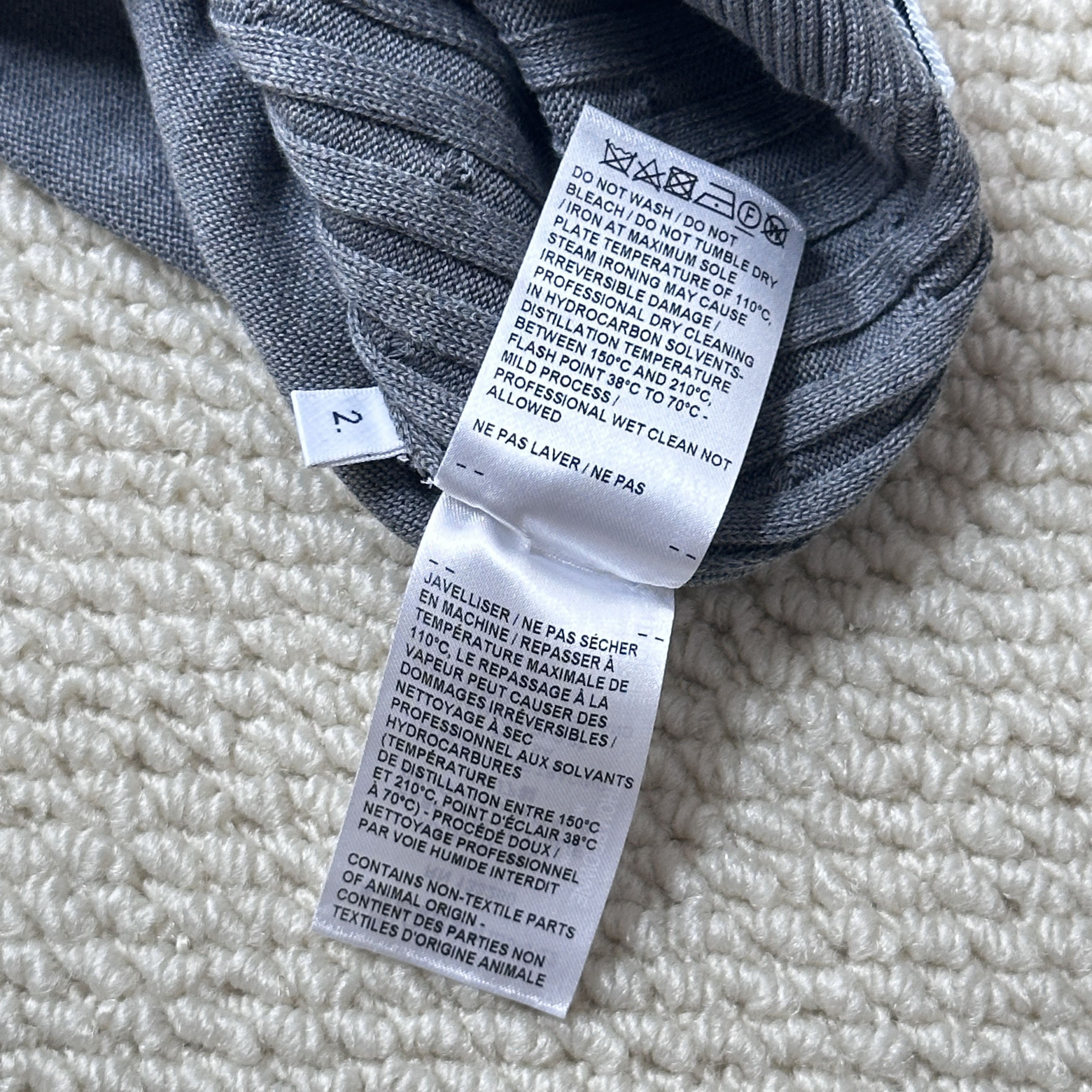 Thom Browne Thom Browne NECK PULLOVER IN COTTON WI 4 BAR LT GREY Size US M / EU 48-50 / 2 - 12 Thumbnail