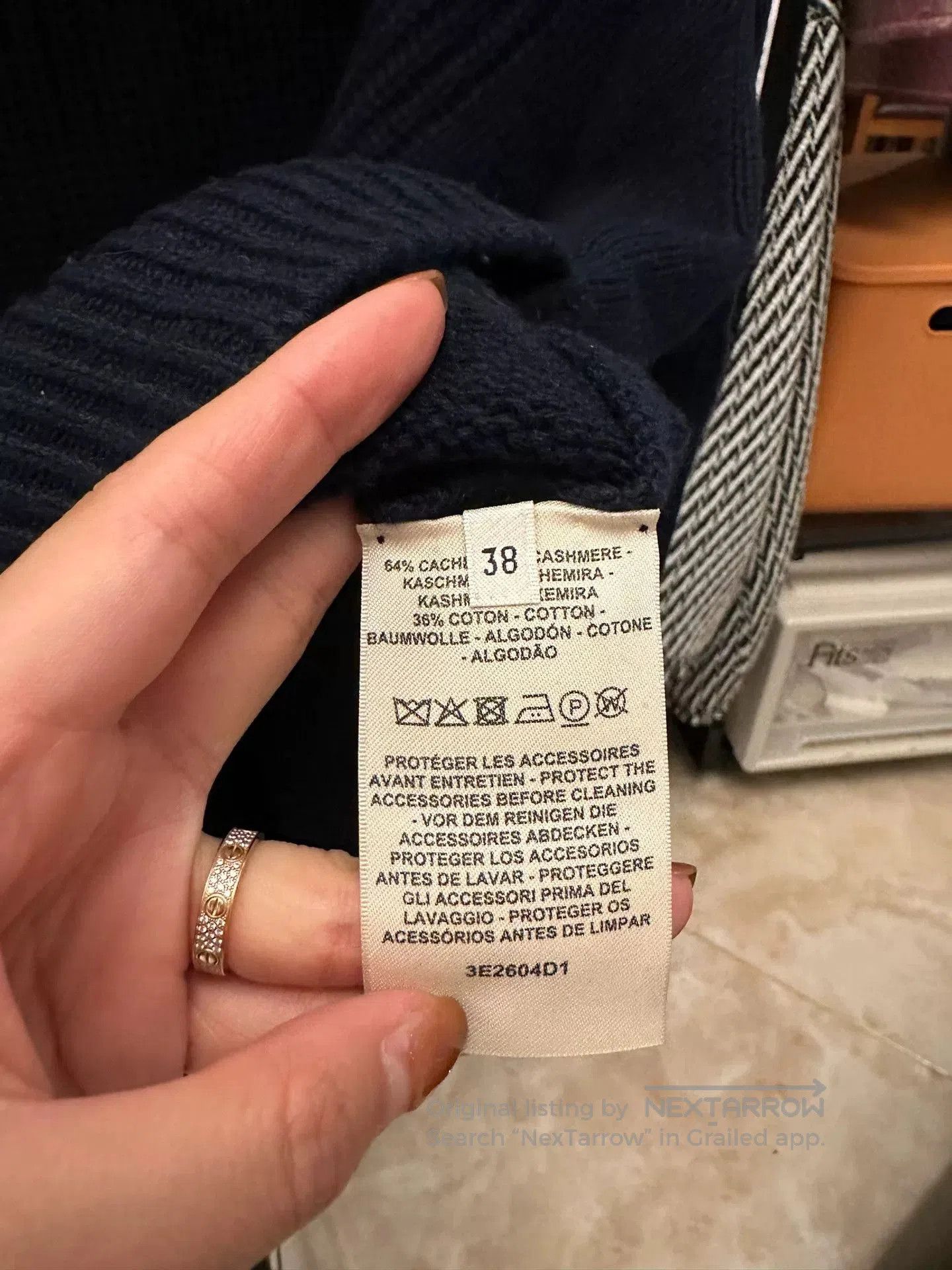 Hermes Hermes Navy Cashmere Knit Sweater 38. Size US S / EU 44-46 / 1 - 5 Thumbnail