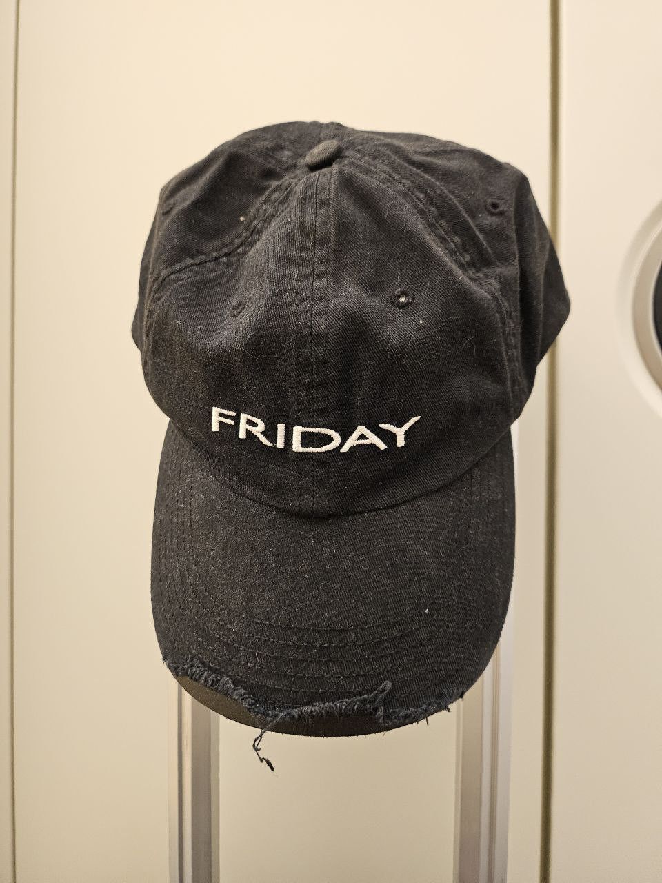 Vetements Friday Distorted Cotton Cap - Black | Garmentory