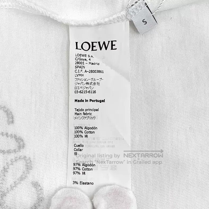 Loewe Loewe White digital logo printed cotton crew-neck short-sl Size US S / EU 44-46 / 1 - 6 Thumbnail