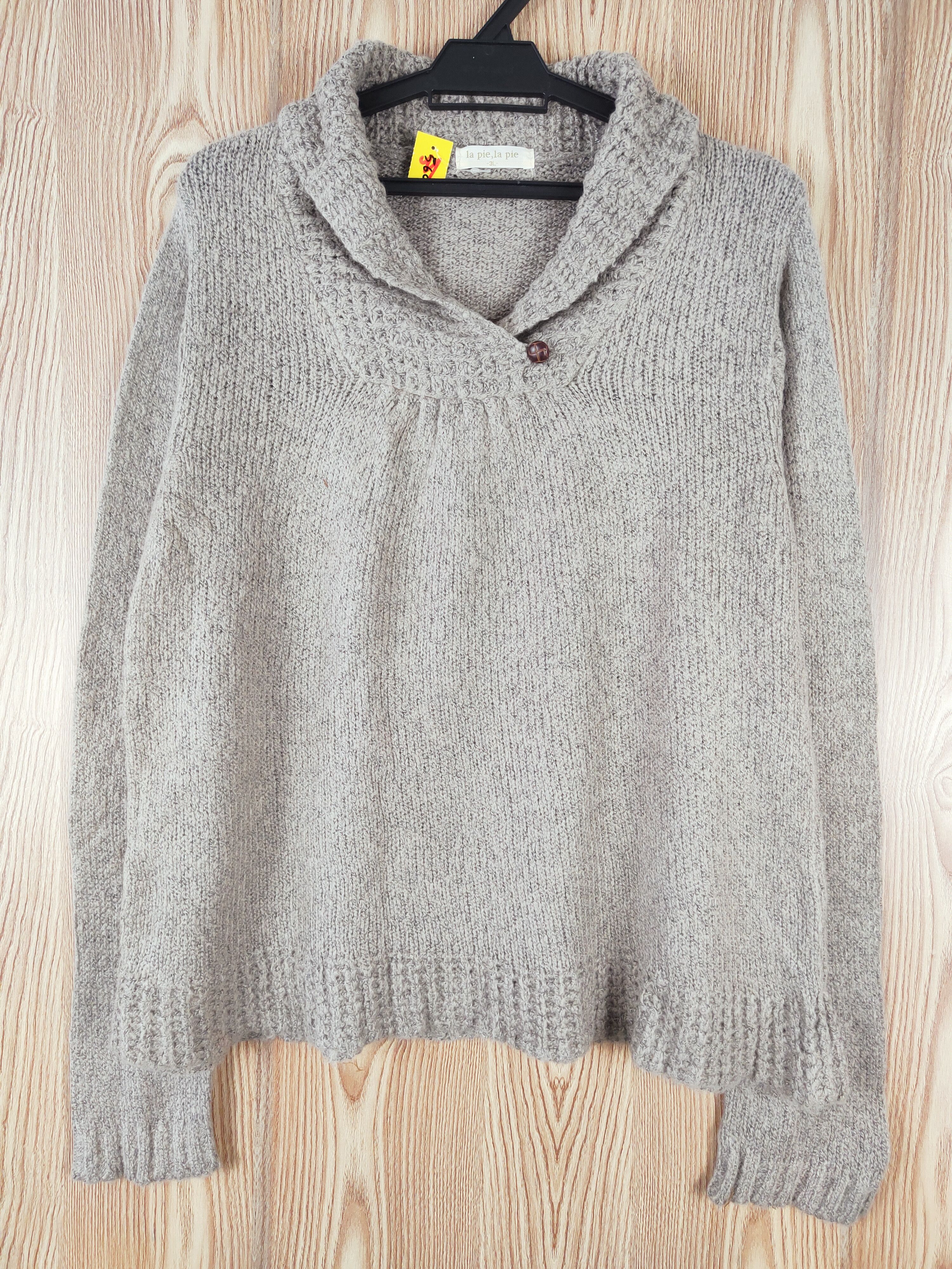 Japanese Brand La pie,La pie Brown Knitwear Sweatshirts #W296 Size L / US 10 / IT 46 - 1 Thumbnail