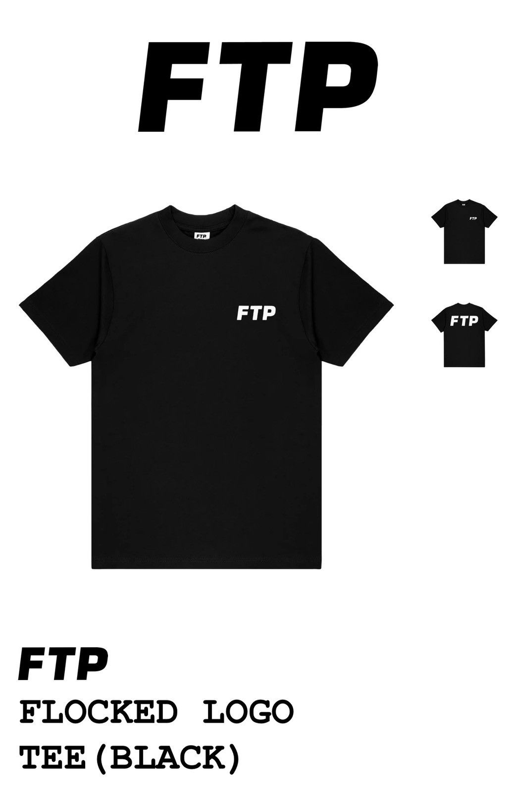 Fuck The Population FTP flocked logo tee Black L Size US L / EU 52-54 / 3 - 3 Thumbnail