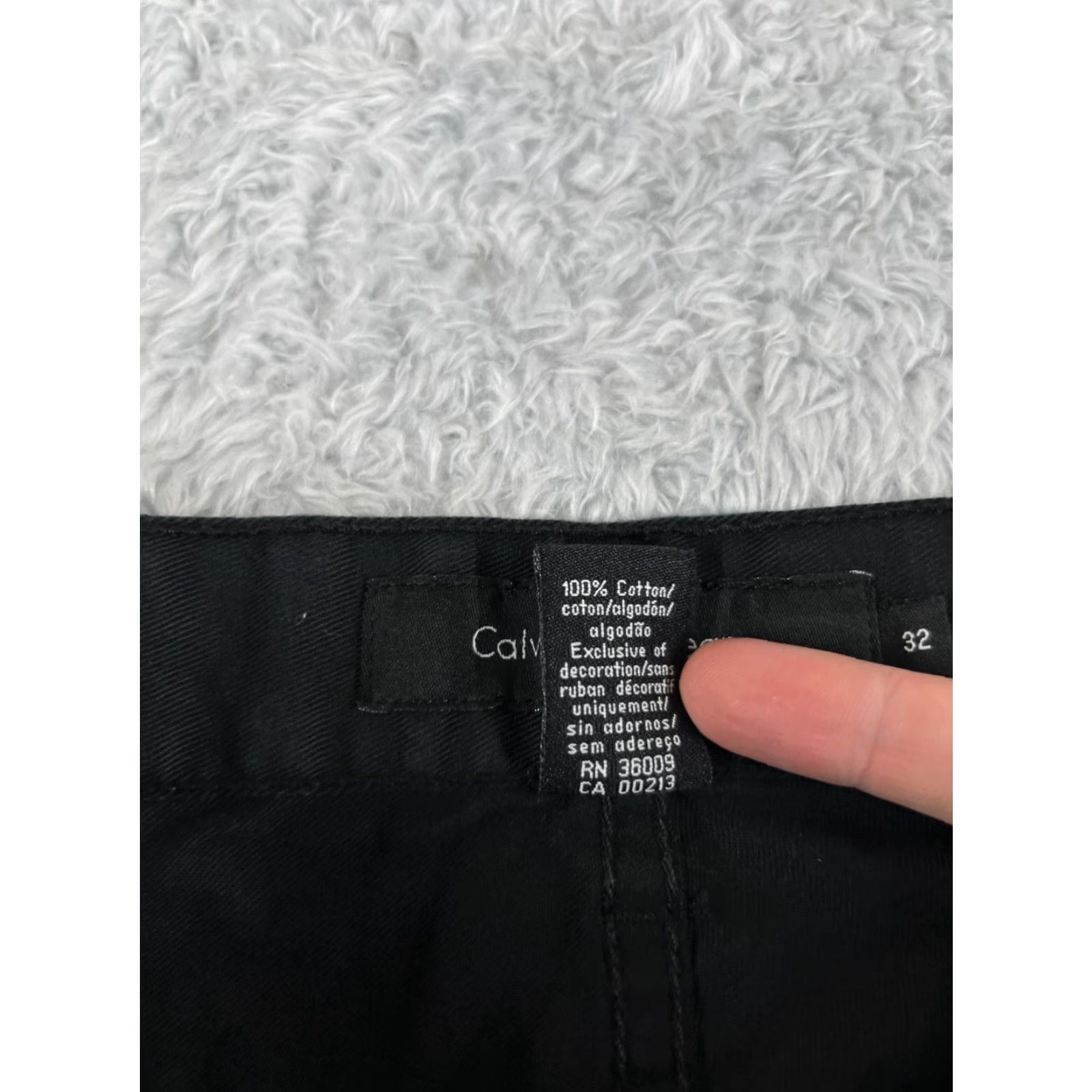 Calvin Klein Calvin Klein Jeans Women Black Denim 32 High Rise Straight Bootcut 5-Pocket Stretch Cotton Denim Pants Regular Size 32 Womens Size 24" / US 00 / IT 34 - 7 Thumbnail
