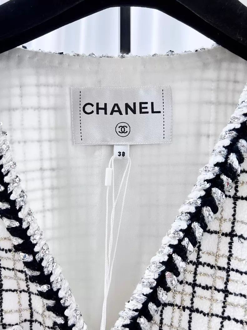 Chanel Chanel Black and white plaid cuff fake two-piece long-slee Size XS / US 0-2 / IT 36-38 - 6 Thumbnail