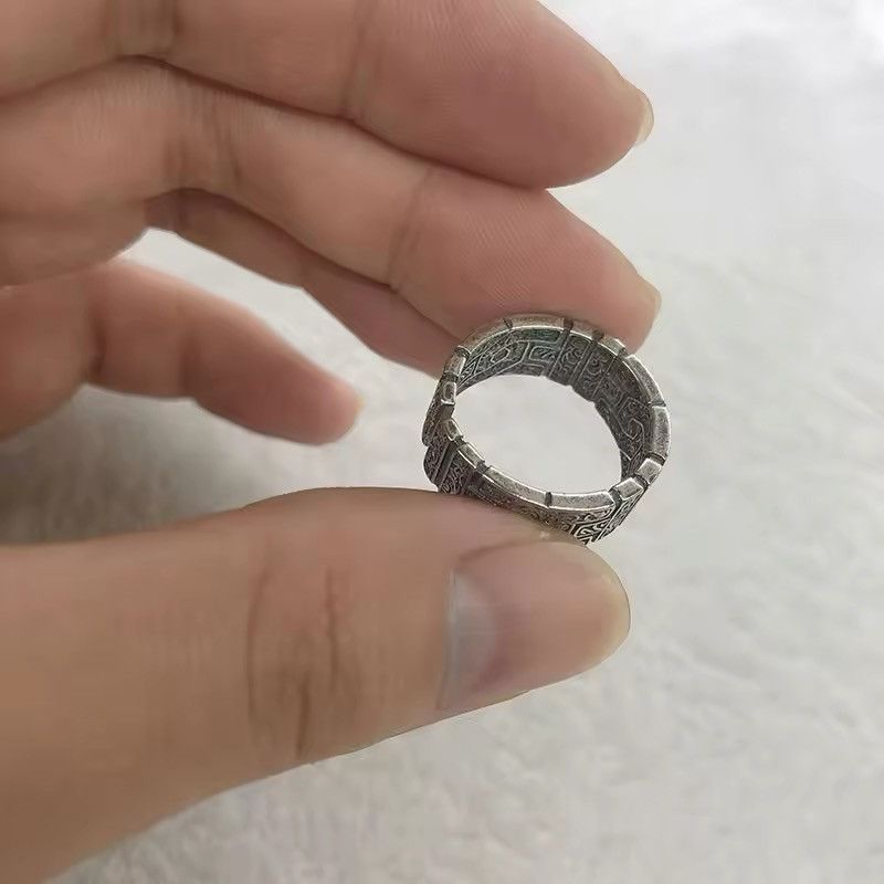 Jewelry × Vintage Ancient Style Retro Grass Pattern Ring Size ONE SIZE - 2 Thumbnail