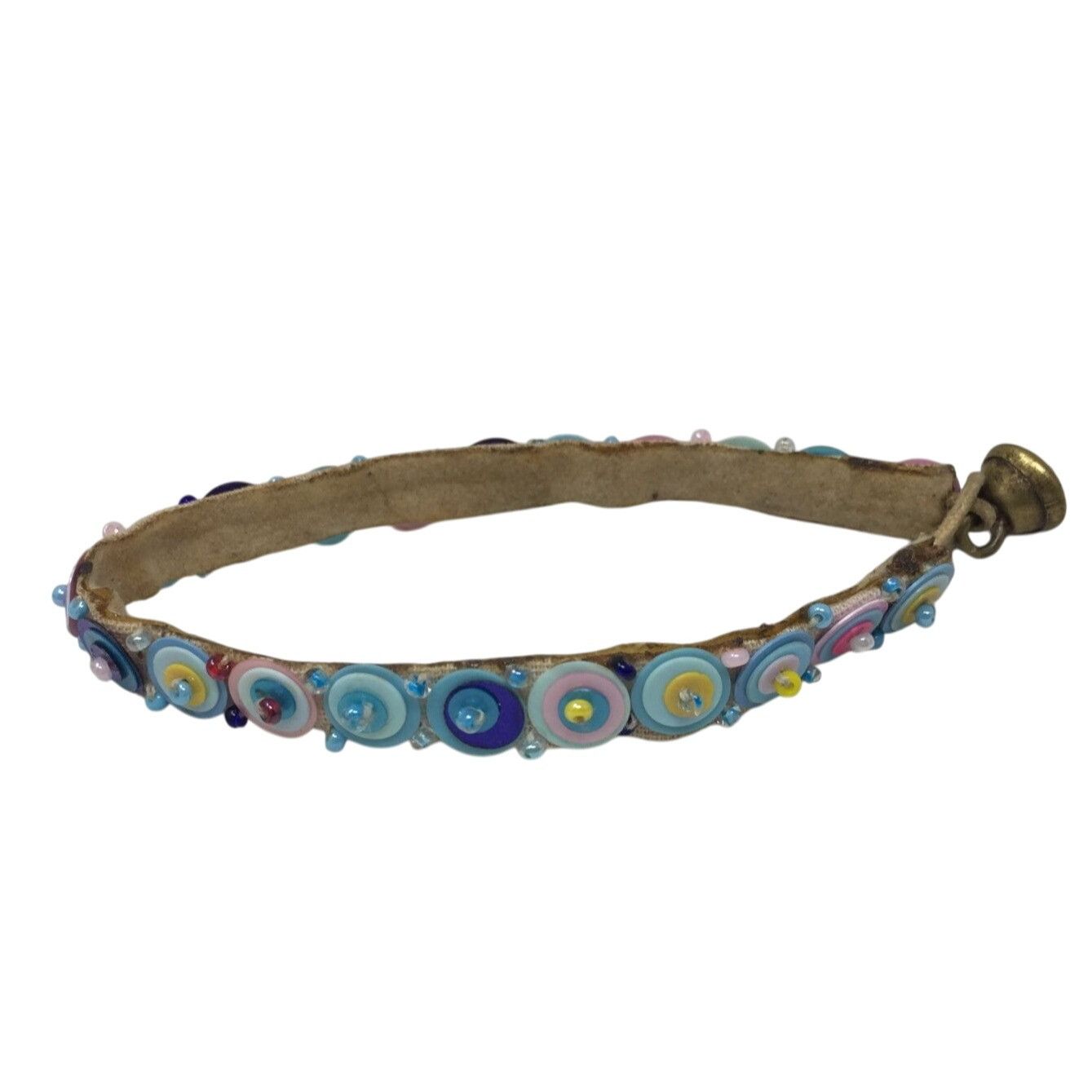 Other Colorful Velveteen Bracelet with Sequins and Glass Size ONE SIZE - 2 Thumbnail