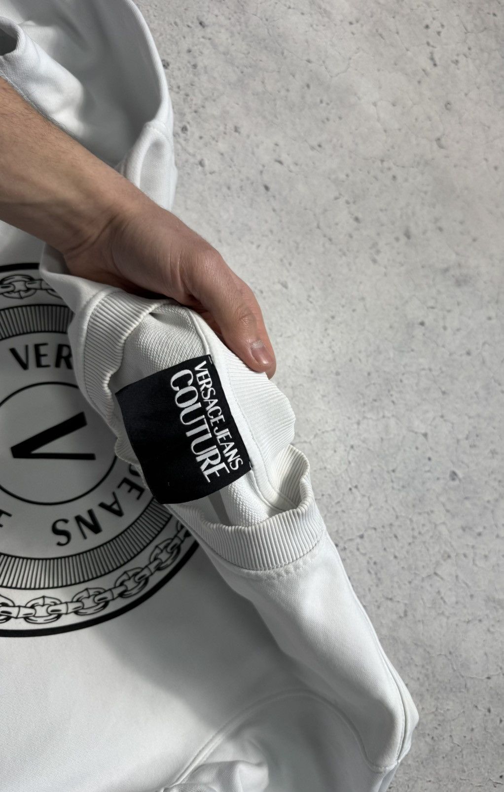 Versace Jeans Couture Versace Jeans Couture Big Logo White Sweatshirt Size US L / EU 52-54 / 3 - 7 Thumbnail