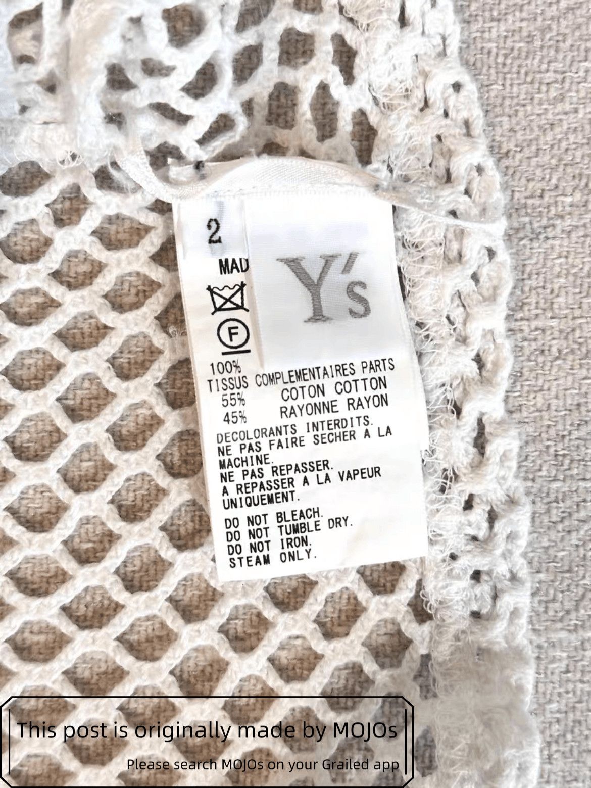 Sz 2 Yohji Yamamoto Web See Through Tee