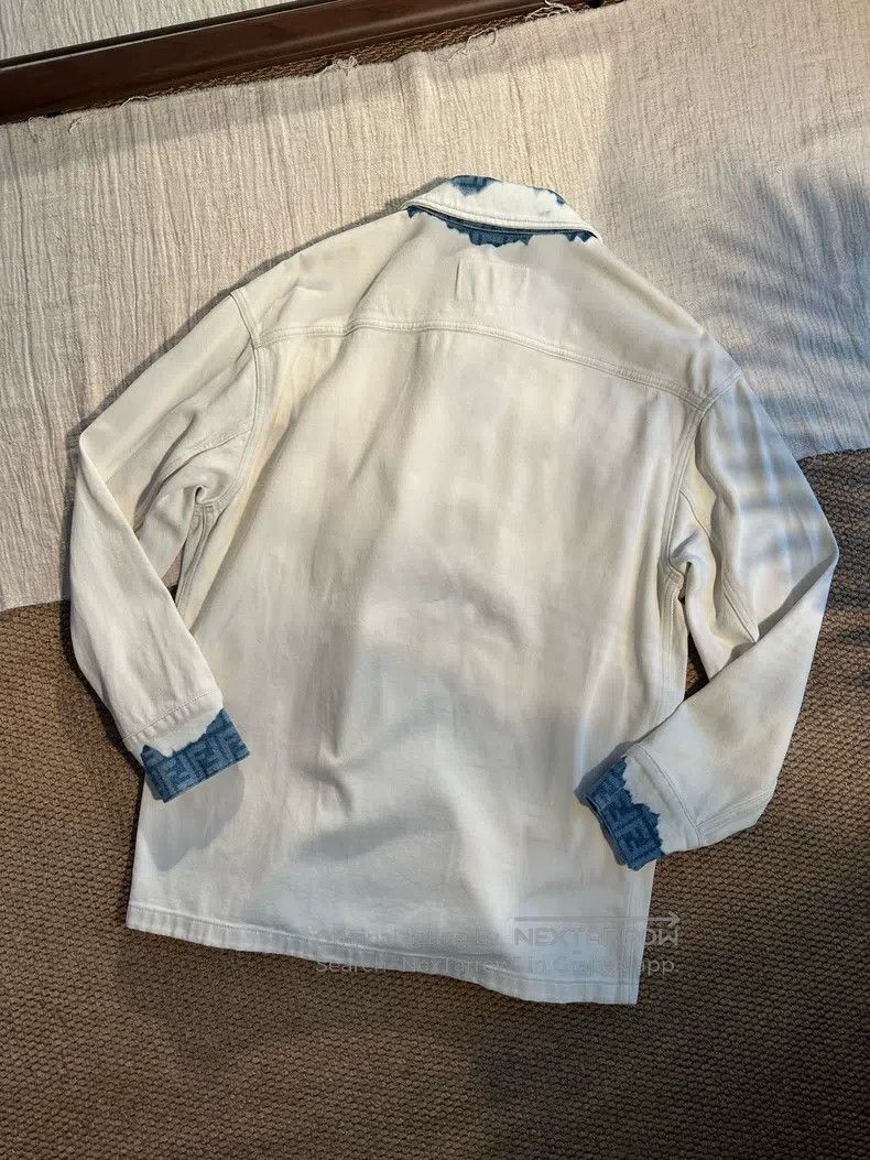 Fendi Fendi SS24 Logo Gradient Effect Point Collar Snap Denim Ja Size US S / EU 44-46 / 1 - 2 Thumbnail